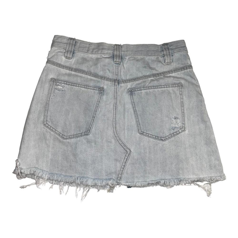 Free People Free People l Sidecar Denim Silver Lake Mini Skirt 27 Size 27" / US 4 / IT 40 - 3 Thumbnail