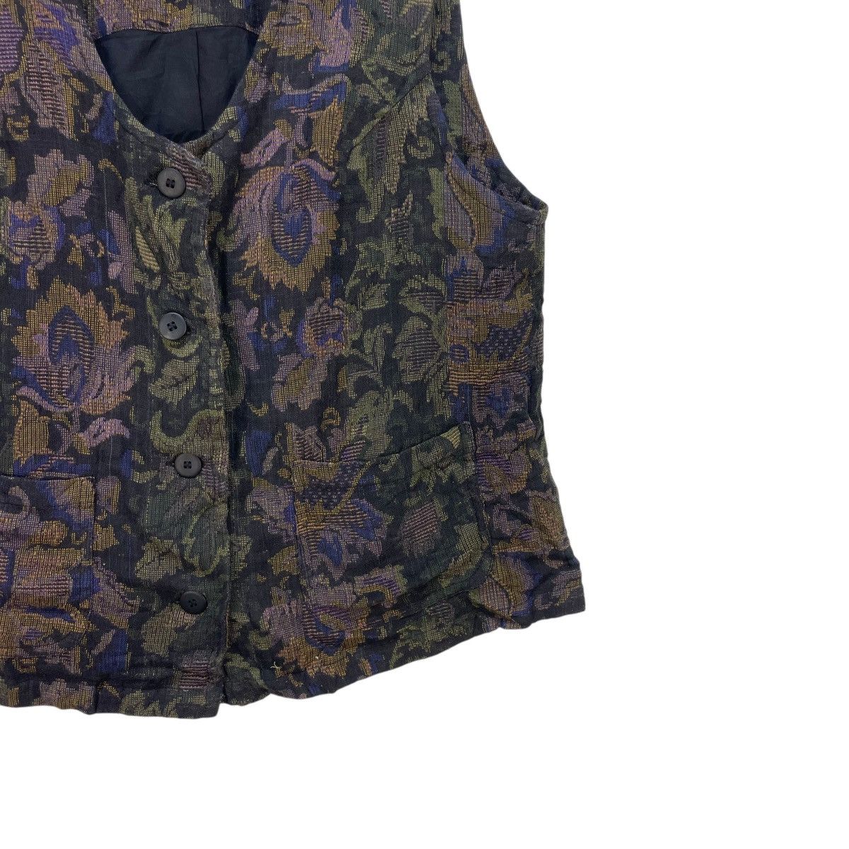 45rpm 💥Vintage Grape Vest Fullprint Floral Dual Pocket Size M / US 6-8 / IT 42-44 - 5 Thumbnail