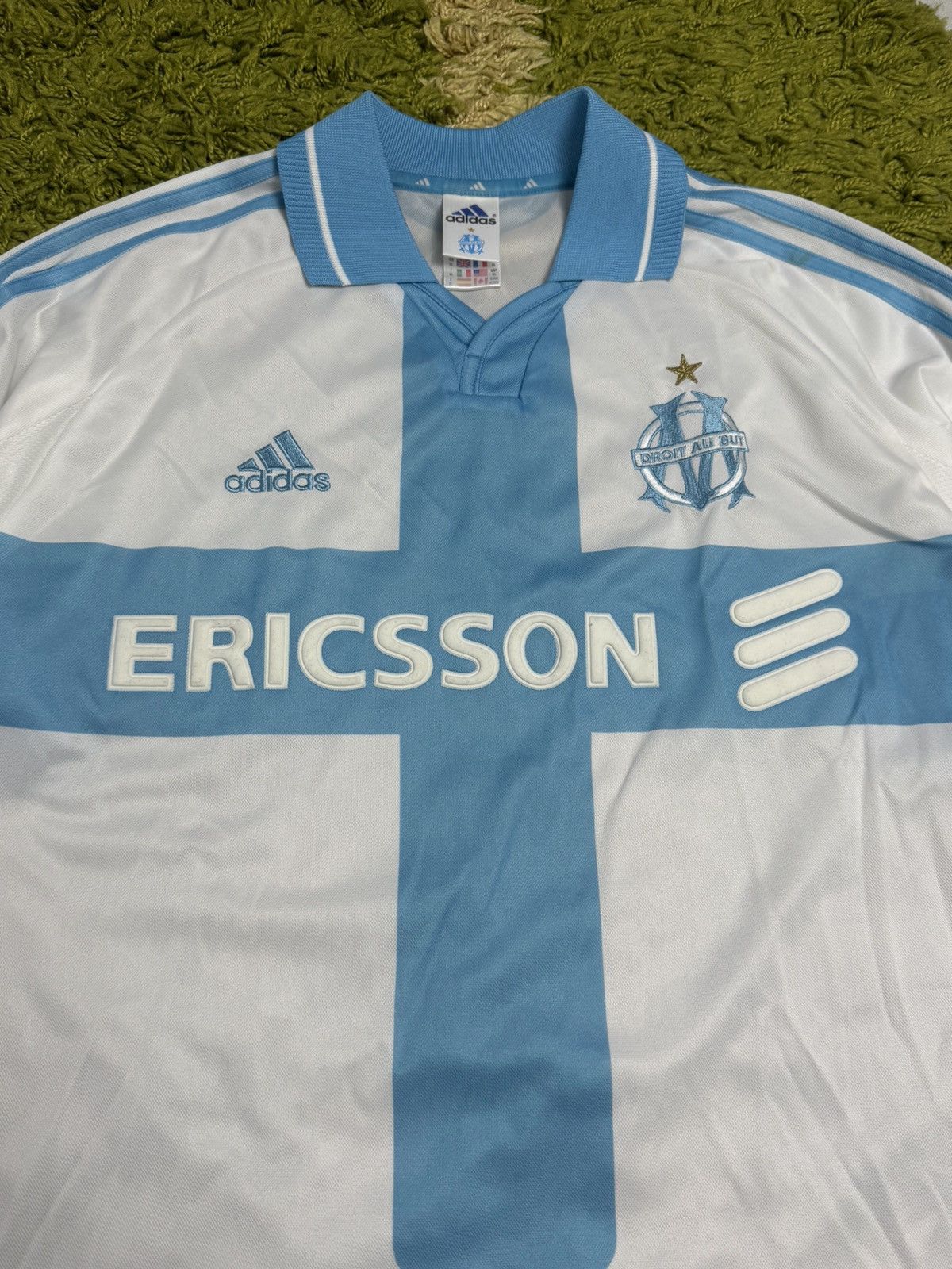Vintage OLYMPIQUE MARSEILLE 2000/2001 ADIDAS JERSEY VINTAGE Size US XL / EU 56 / 4 - 2 Thumbnail