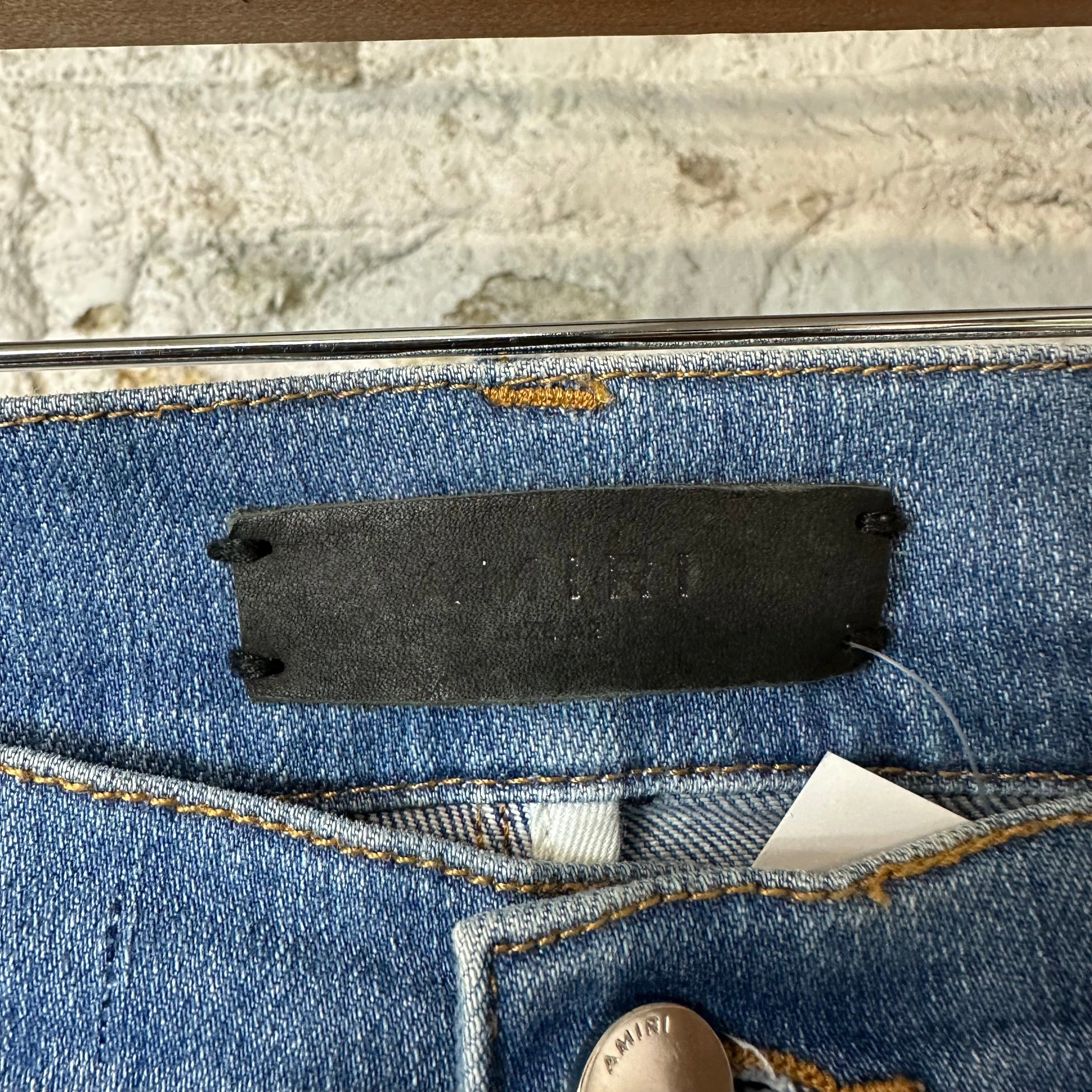 Amiri Amiri MX1 Aloha Patch Blue Denim Jeans Sz 32 Size US 32 / EU 48 - 3 Thumbnail