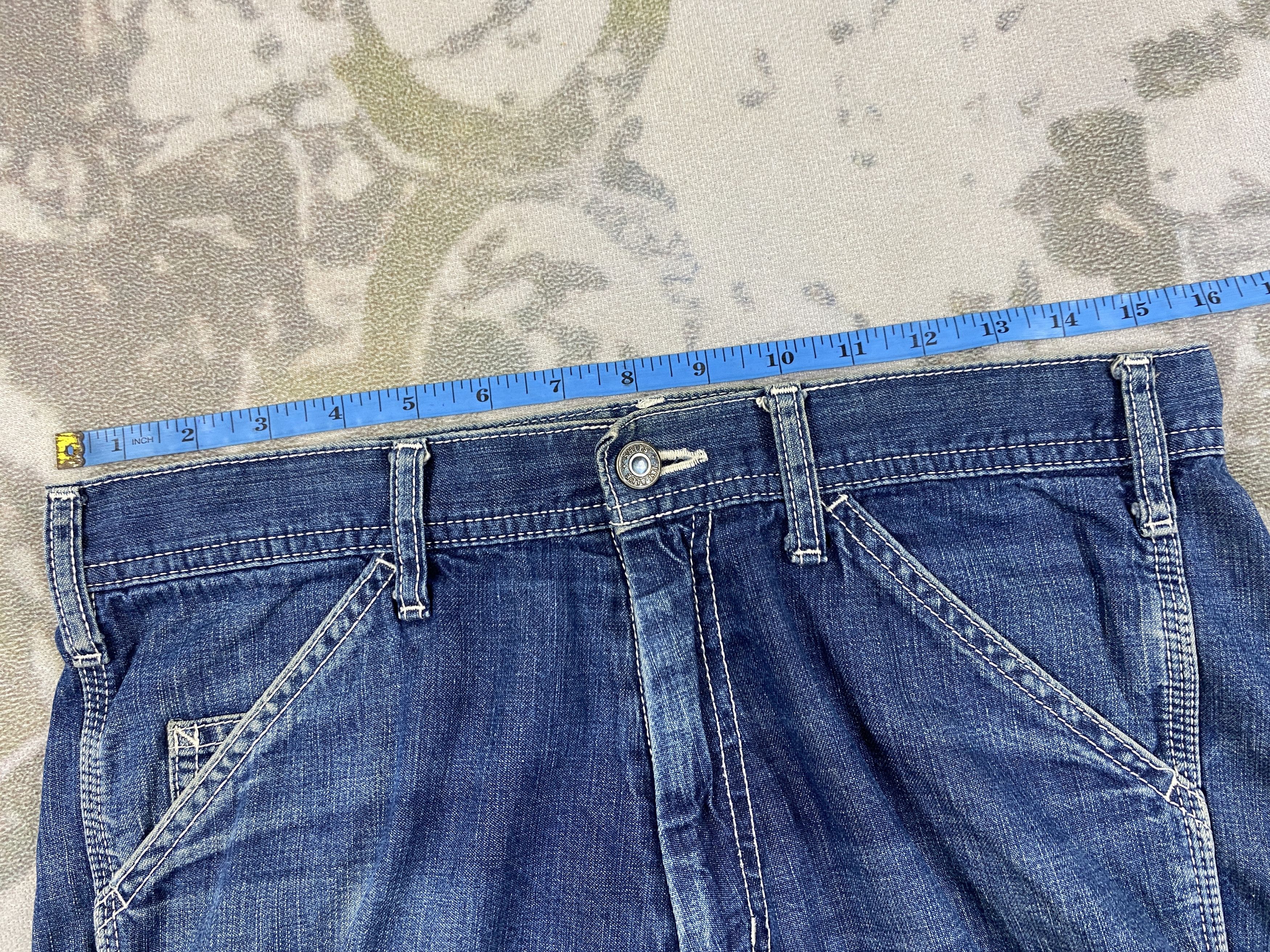 Japanese Brand Faded Blue Vintage Ships Carpenter Jeans 31x26 Denim- JN3758 Size US 31 - 5 Thumbnail
