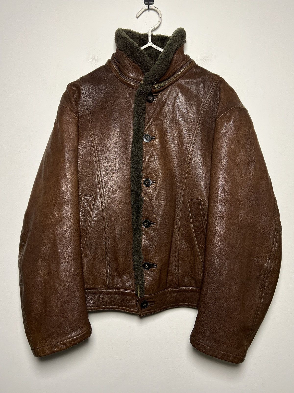 Giorgio Armani Giorgio Armani runway shearling aviator jacket archive Size US M / EU 48-50 / 2 - 2 Thumbnail