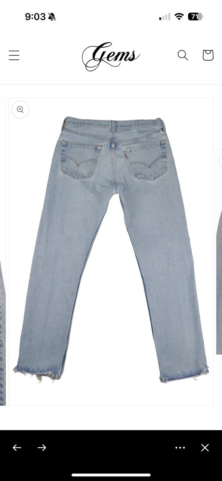 Designer × Levi's Vintage Clothing Levi’s 501 Vintage Denim Size US 32 / EU 48 - 2 Thumbnail