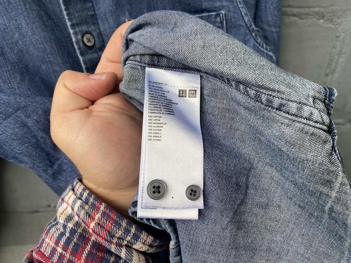 Uniqlo Uniqlo Denim Long Sleeve Shirt Single Pocket Size US XS / EU 42 / 0 - 10 Thumbnail