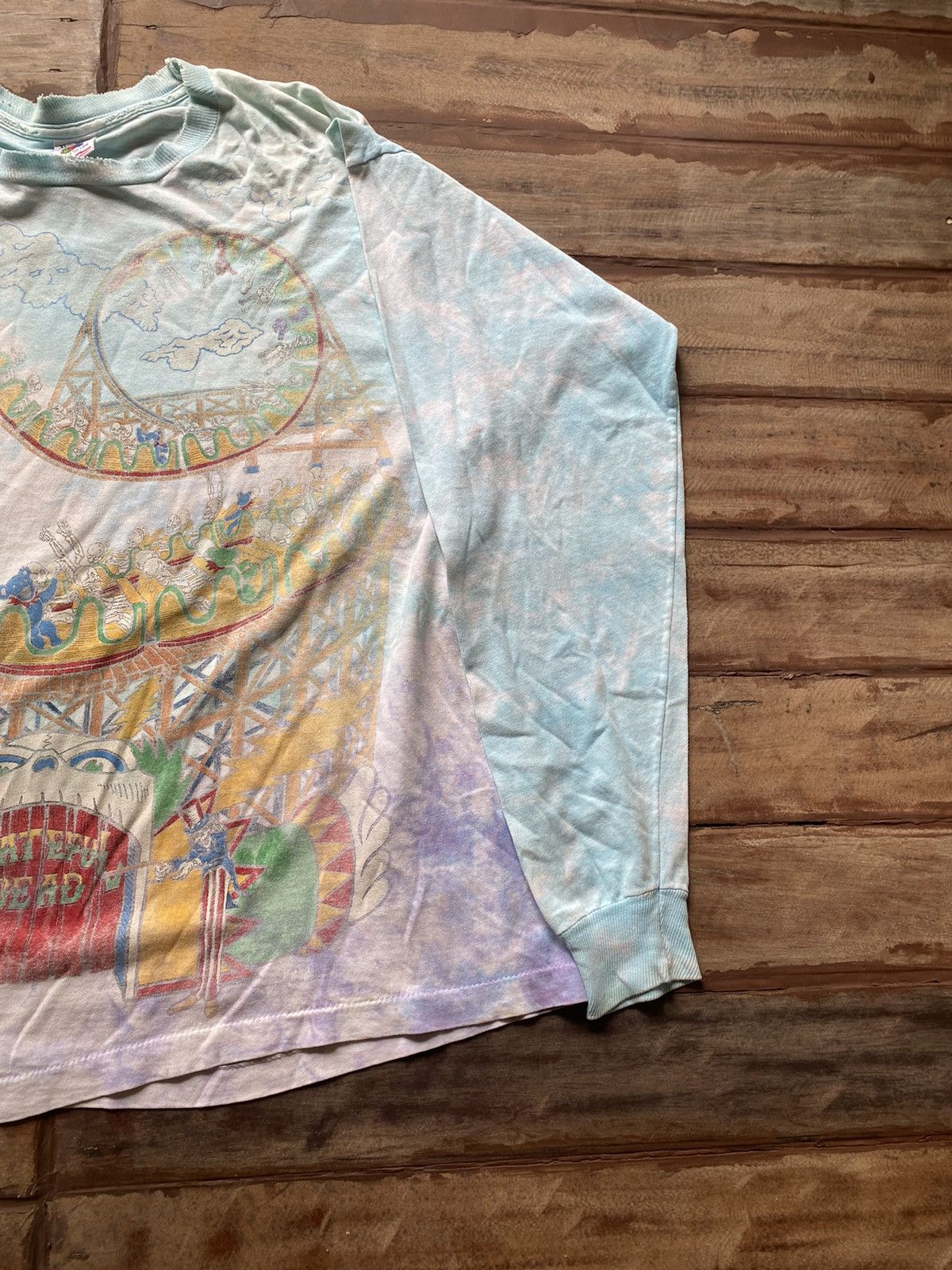 Grateful Dead × Vintage 1993 Grateful Dead Amusement Park Tie Dye Shirt Size US XL / EU 56 / 4 - 4 Thumbnail
