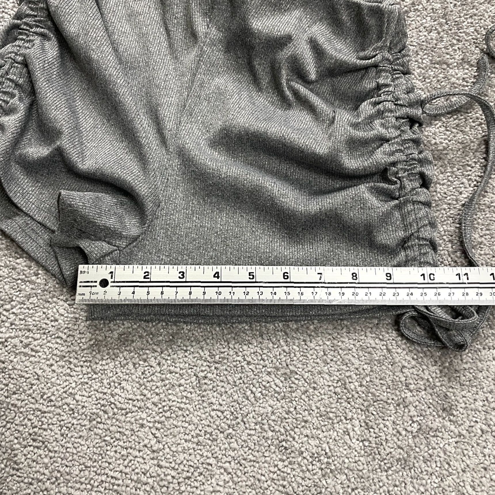 Vintage Sason Active Booty Shorts Women M Gray Side Lace Active Casual Stretch 26x2 Size 32" / US 10 / IT 46 - 5 Thumbnail