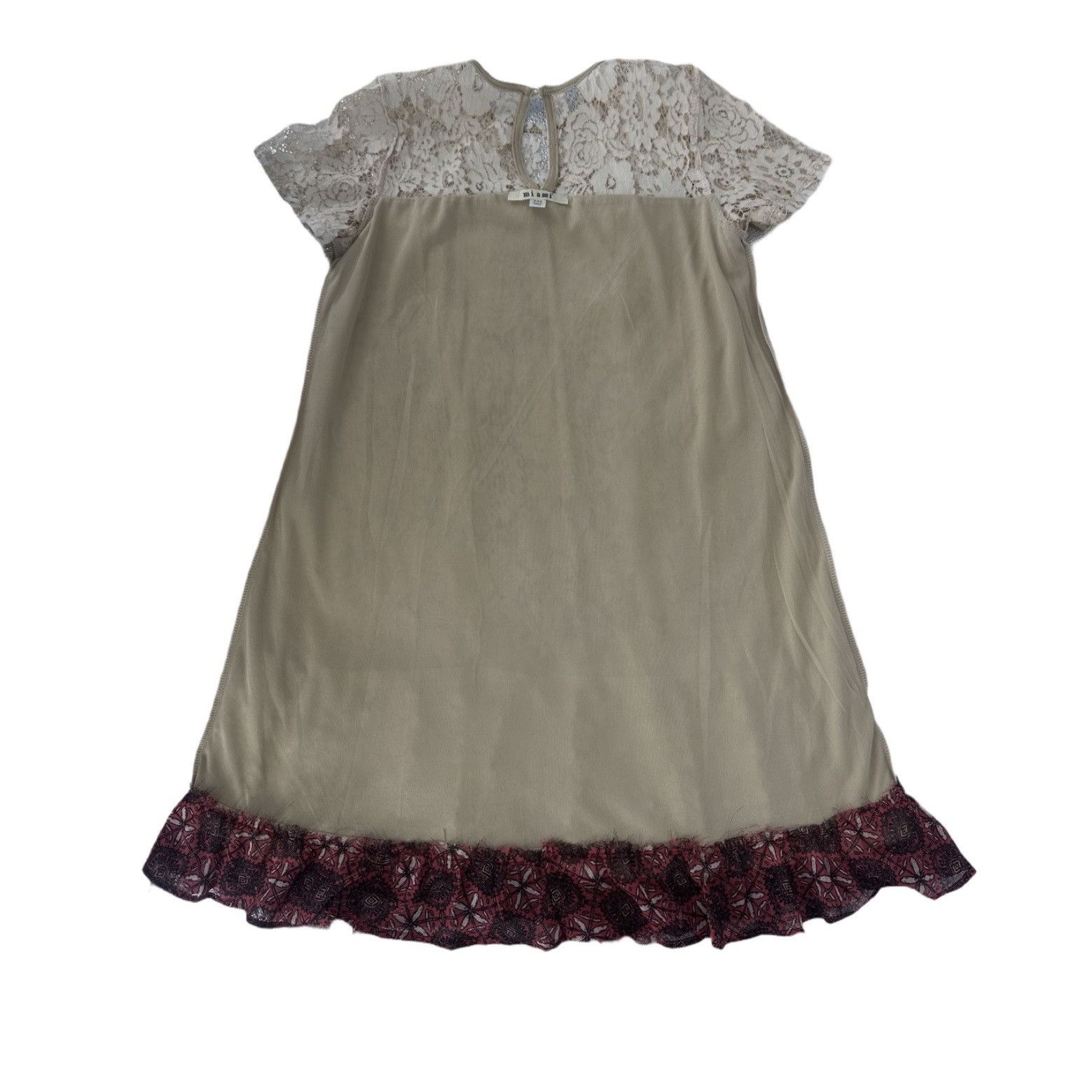 Other Mi Ami Vintage Inspired Embroidered Lace Boho Dress Beige Size XXS / US 00 / IT 34 - 4 Thumbnail