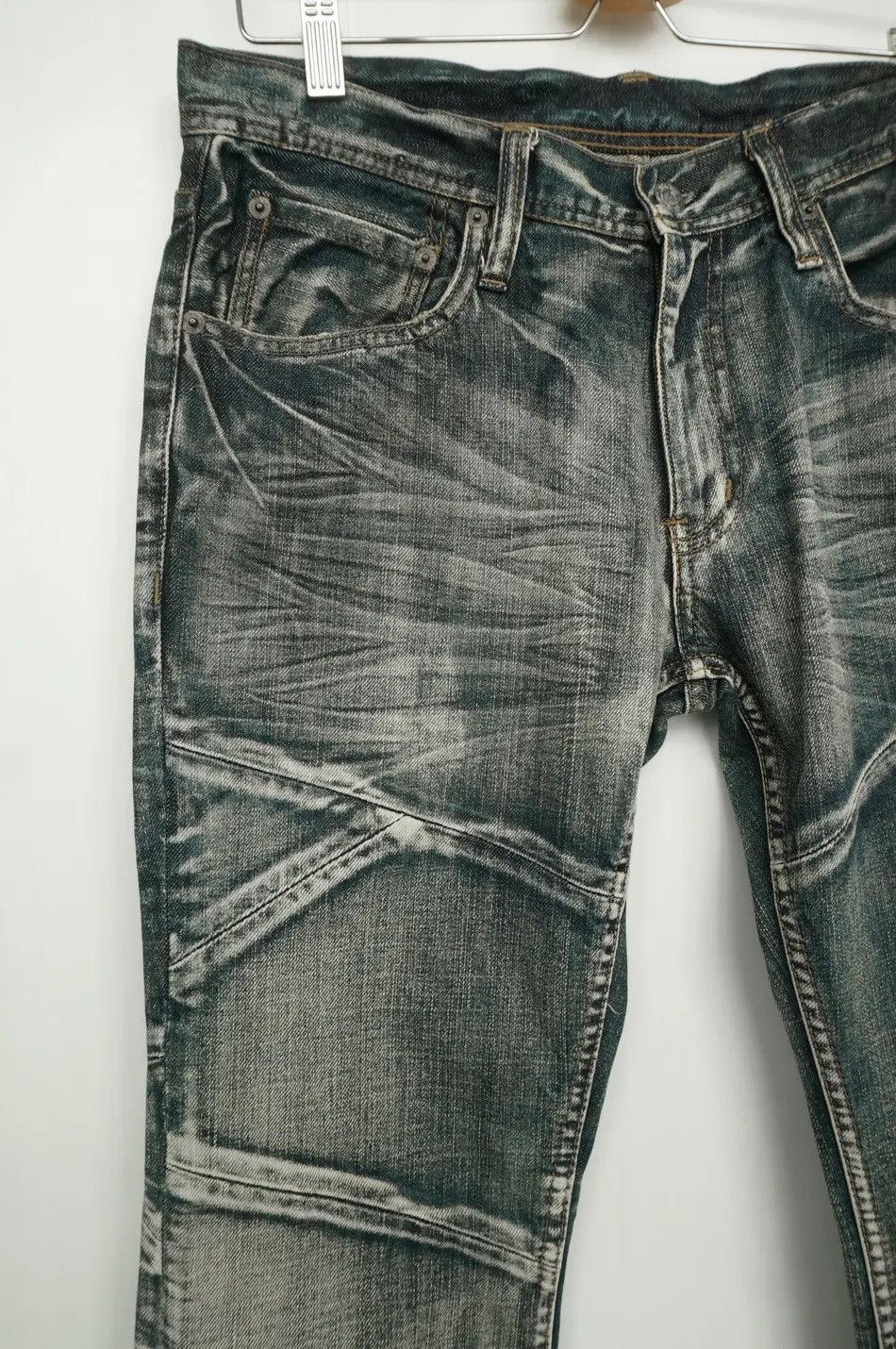 Japanese Brand Rare Vintage EDGE RUPERT Patchwork Lowrise Jeans Size US 31 - 7 Thumbnail