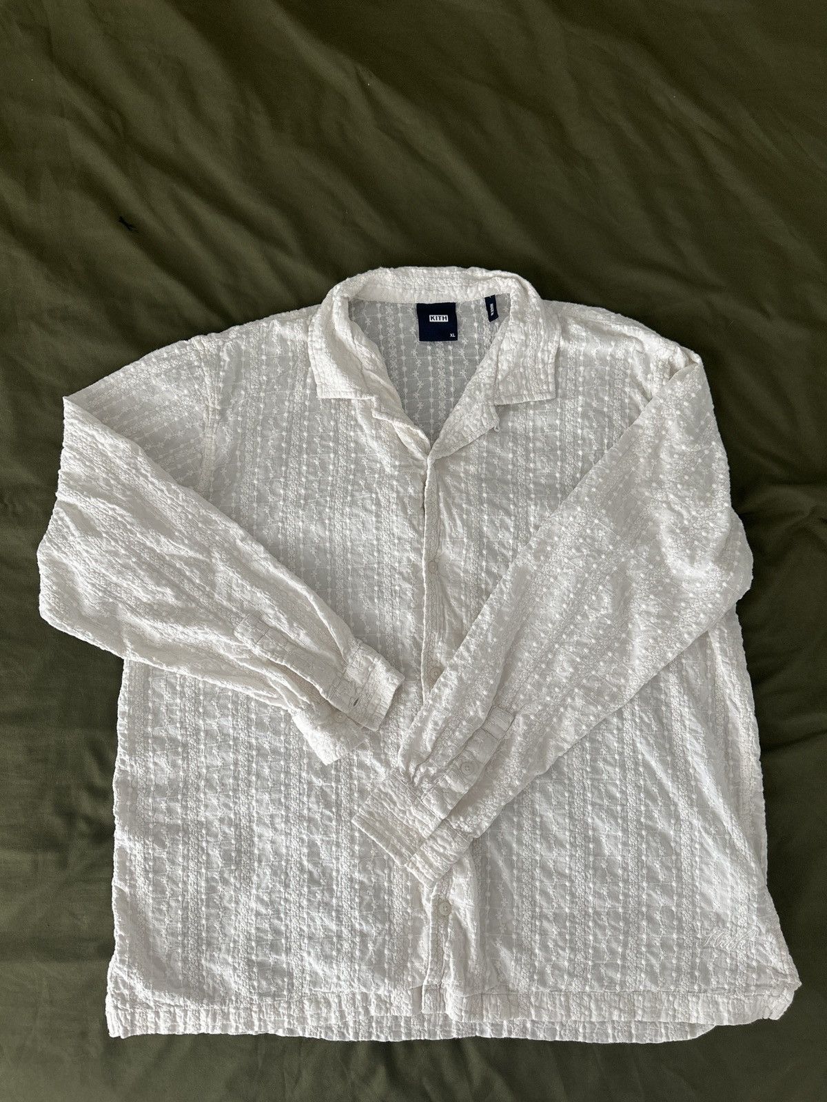 image of Kith Button Up in White, Men's (Size XL)