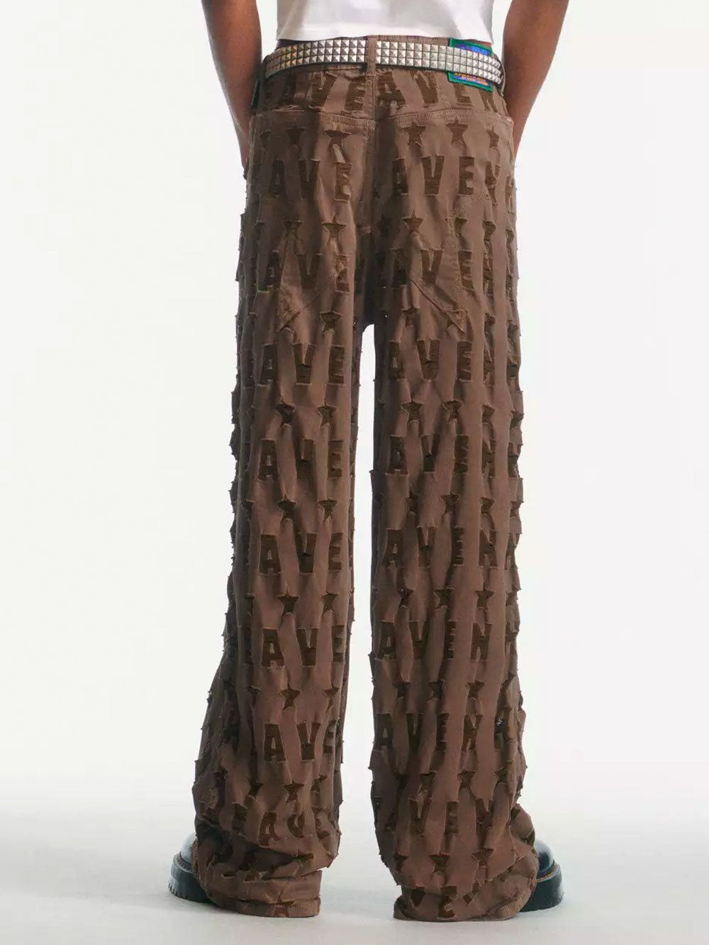 Heaven by Marc Jacobs Heaven Shredded Star Flared Jeans - Marc Jacobs Heavn Pants Size 30" / US 8 / IT 44 - 7 Thumbnail