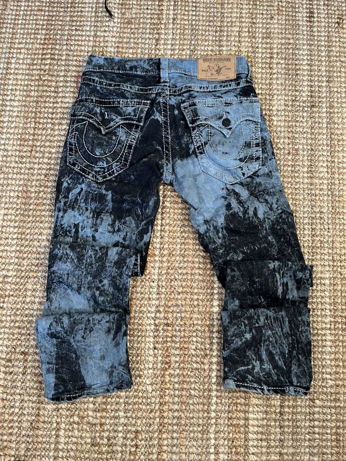 True Religion True Religion Big T Acid Wash Jeans “Ascot Grey” Size US 28 / EU 44 - 1 Thumbnail