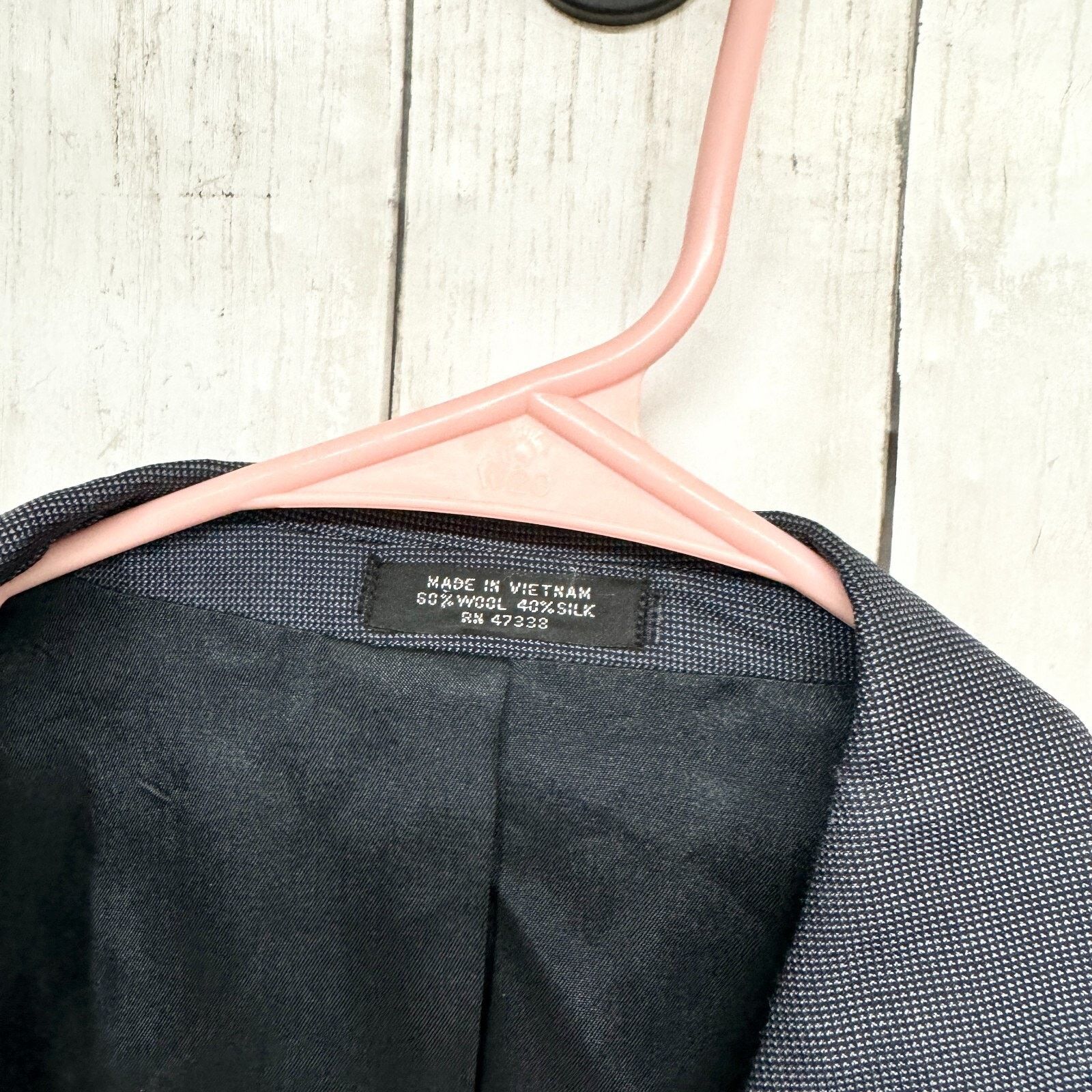Jones New York Jones New York Blazer 40R Navy Blue Triple Button Wool Silk Size 40R - 2 Thumbnail
