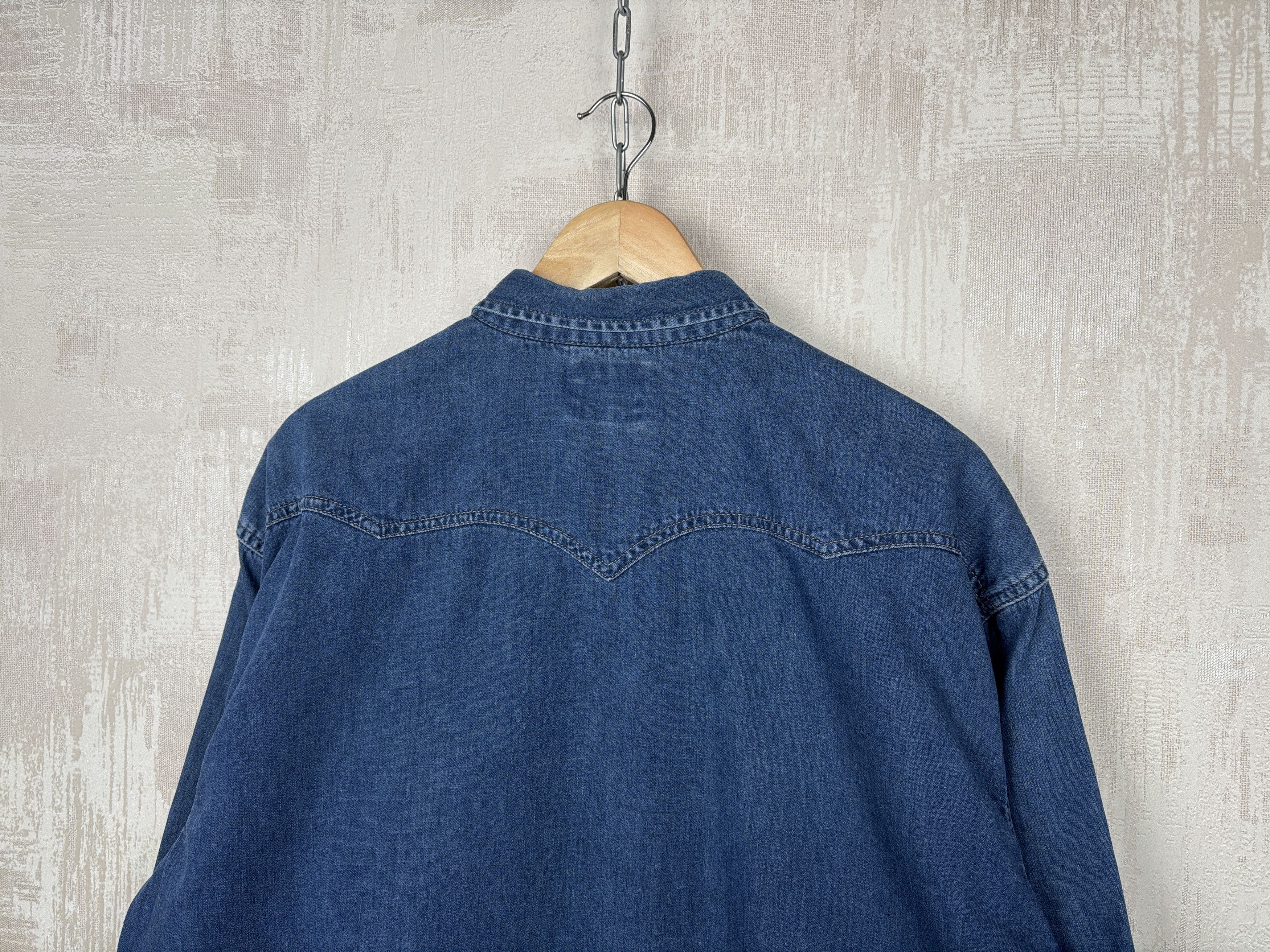 Levi's 90's Levi's Vintage Western Denim Jeans Pearl Snap Shirt Size US XL / EU 56 / 4 - 18 Thumbnail