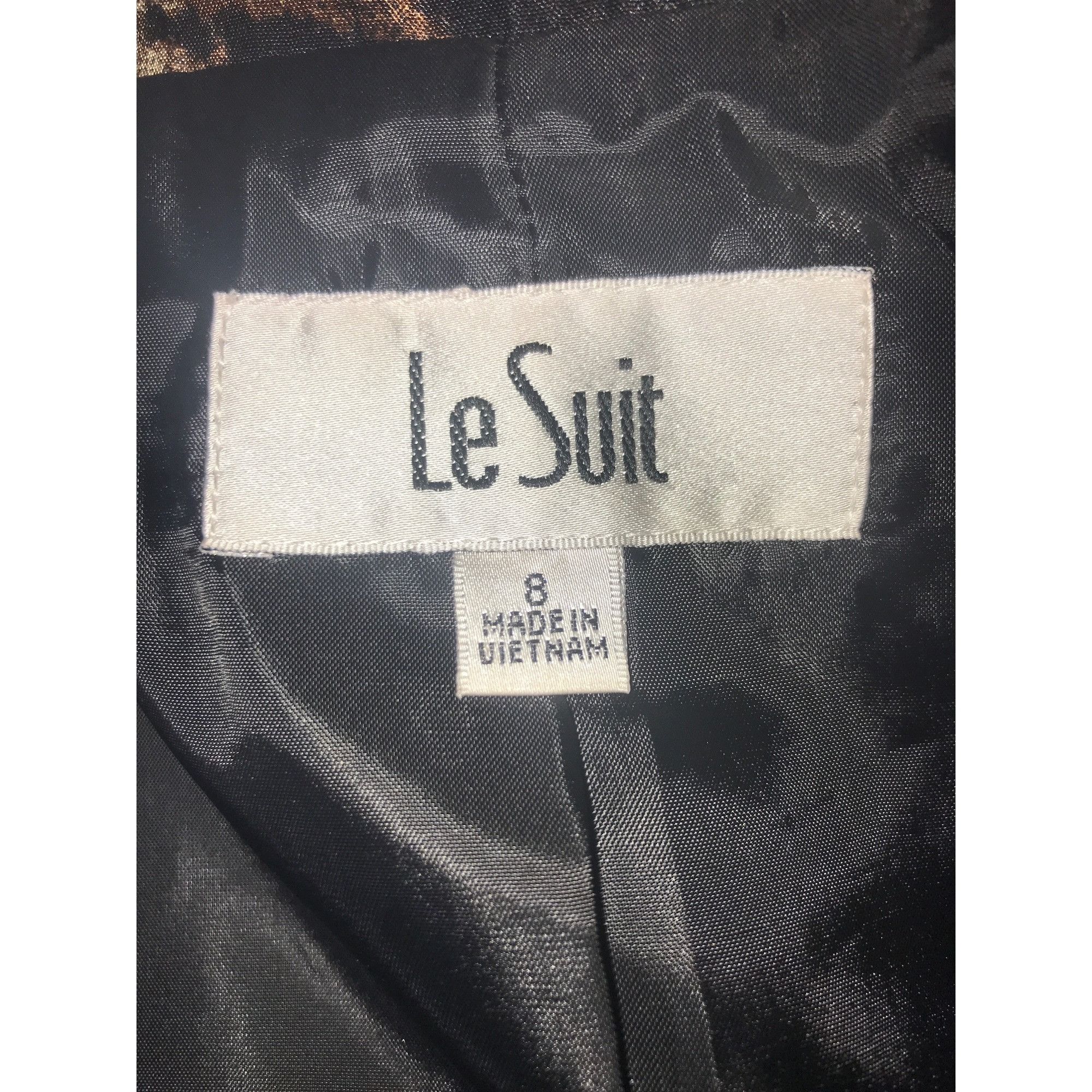 Other Le Suit Women's Animal Print Long Buttonless Blazer Duster Size M / US 6-8 / IT 42-44 - 2 Thumbnail