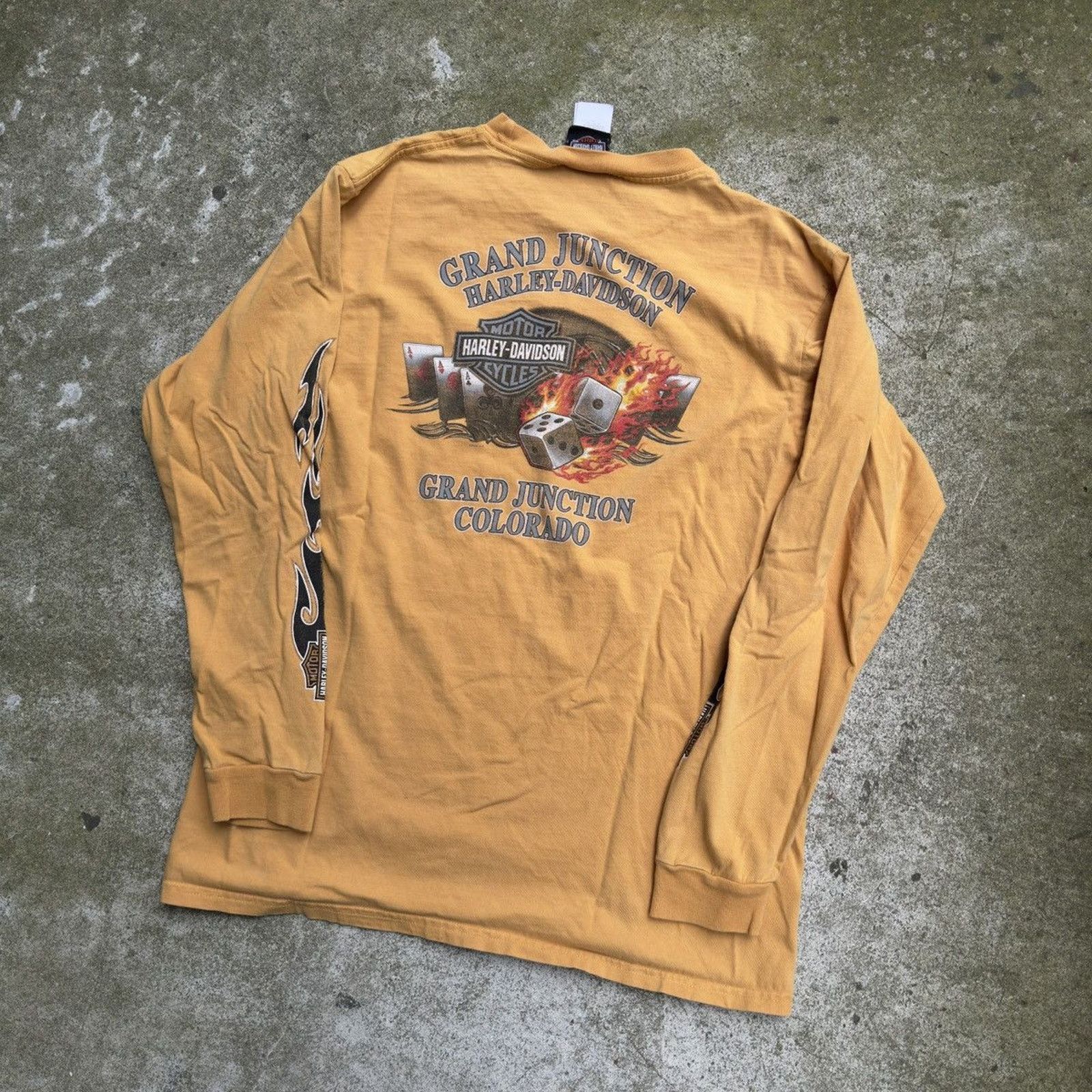 Harley Davidson Thrashed Faded Distressed Harley Shirt ERD Grunge Biker WCC Size US L / EU 52-54 / 3 - 5 Thumbnail