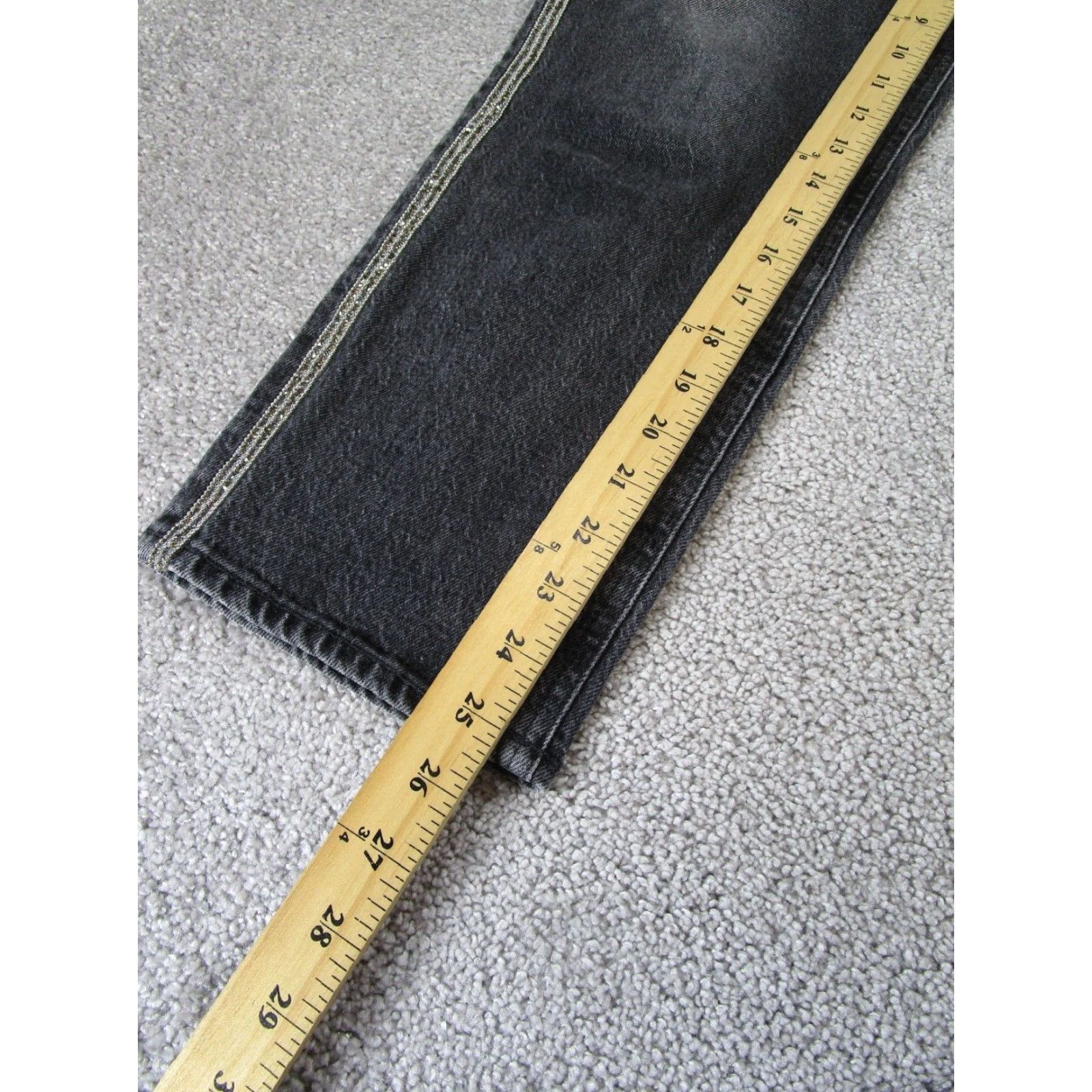 Lucky Brand Lucky Brand Jeans Womens 27 Gray Mid Rise Slim Boyfriend Denim Charcoal Wash Studded Size 27" / US 4 / IT 40 - 4 Thumbnail