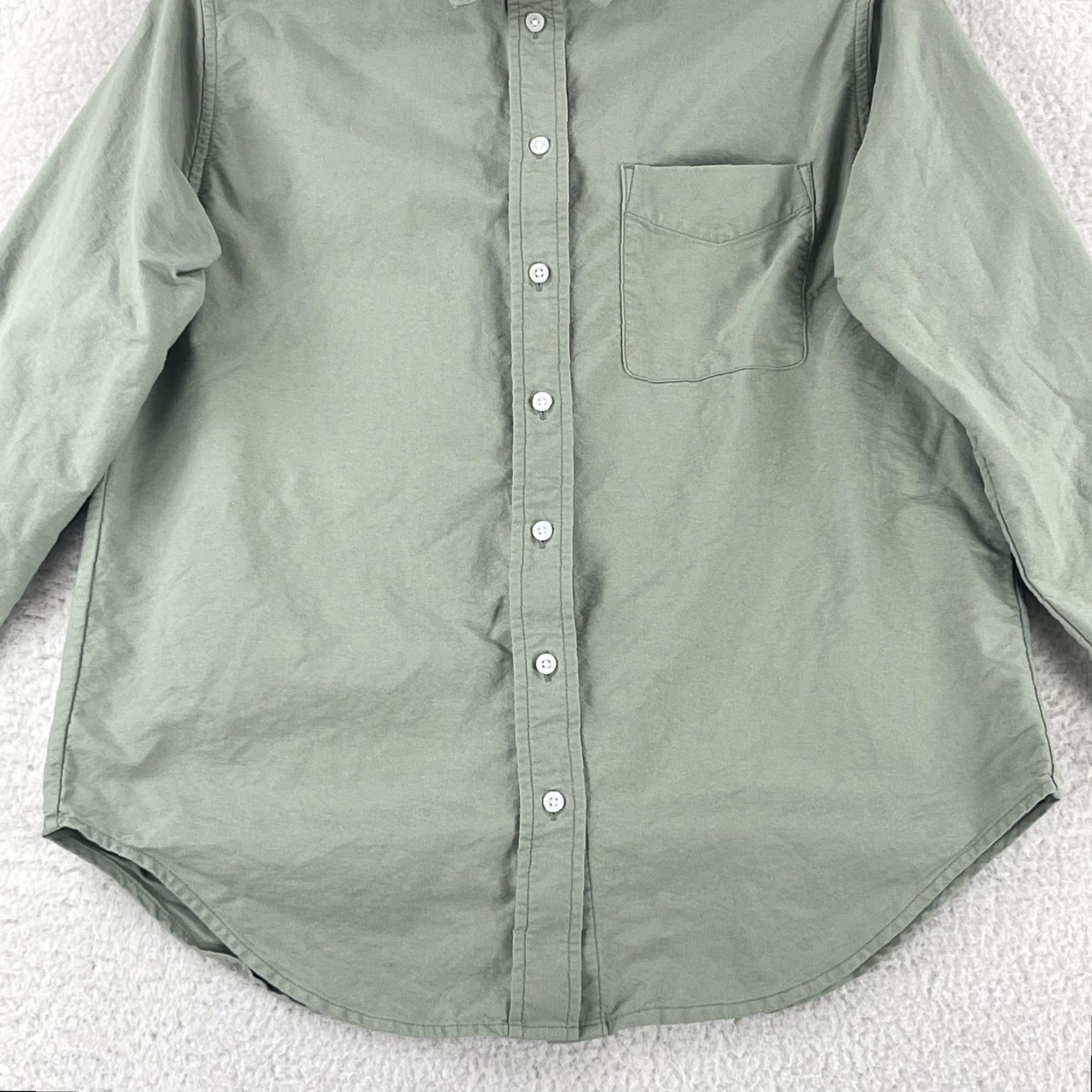 Everlane Everlane Button-Up Shirt Womens Size 0 Green Organic Cotton Long Sleeve Casual Shirt Size XS / US 0-2 / IT 36-38 - 5 Thumbnail