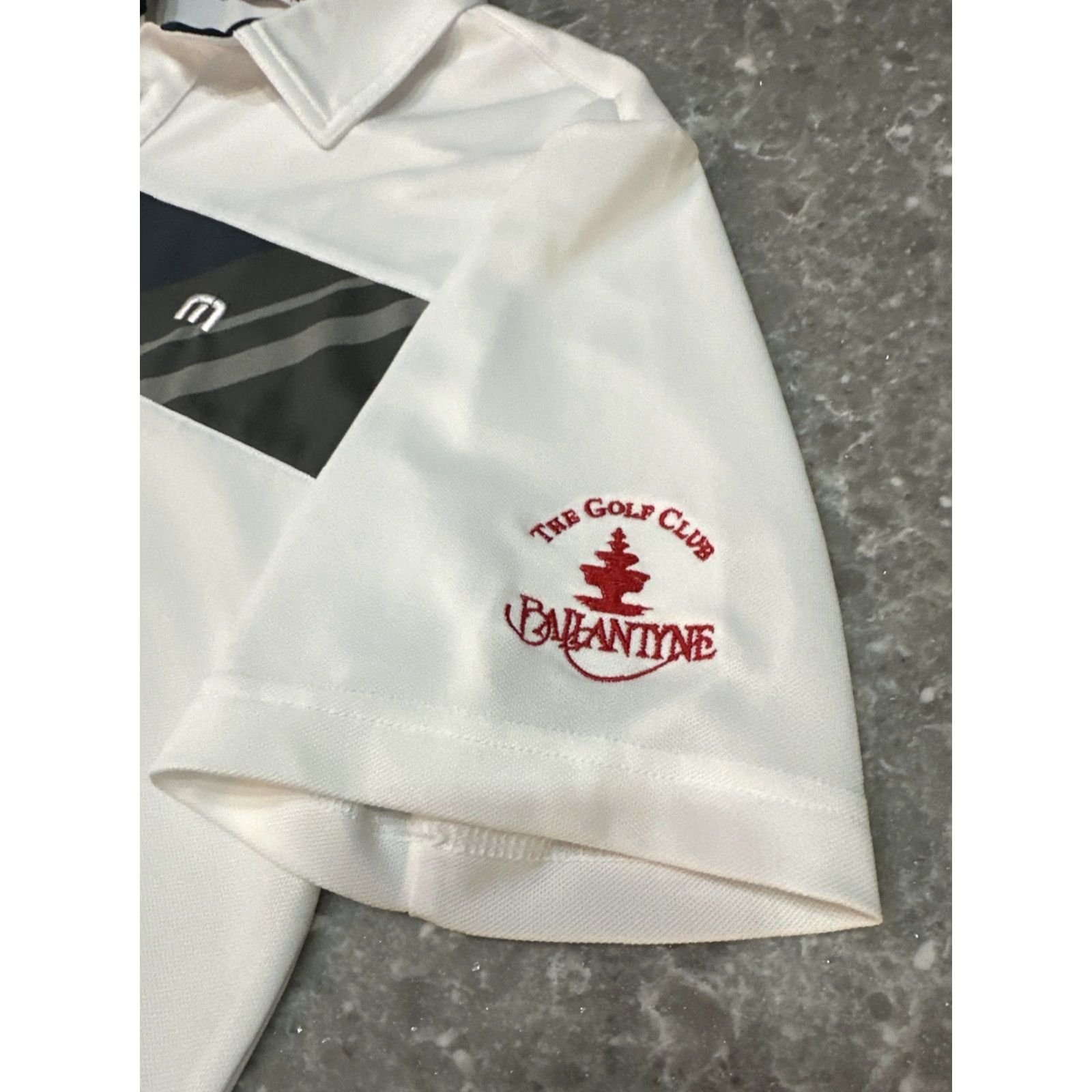TravisMathew Travis Mathew Golf Polo Shirt Ballantyne County Club M White Ballantyne Golf Club Logo Embroidered Short Sleeve Polo Men Athletic Regular Size M Size US M / EU 48-50 / 2 - 2 Thumbnail