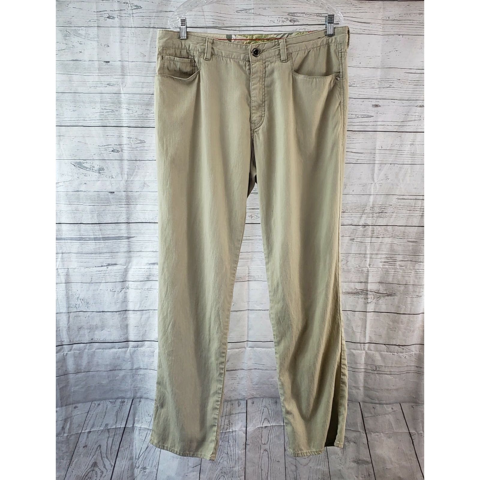 Tommy Bahama Tommy Bahama Mens Pants 35 Lyocell Blend Tan Brown Flat Front 32 Inseam Chino Casual Regular Size 35 Mens Size US 35 - 2 Thumbnail