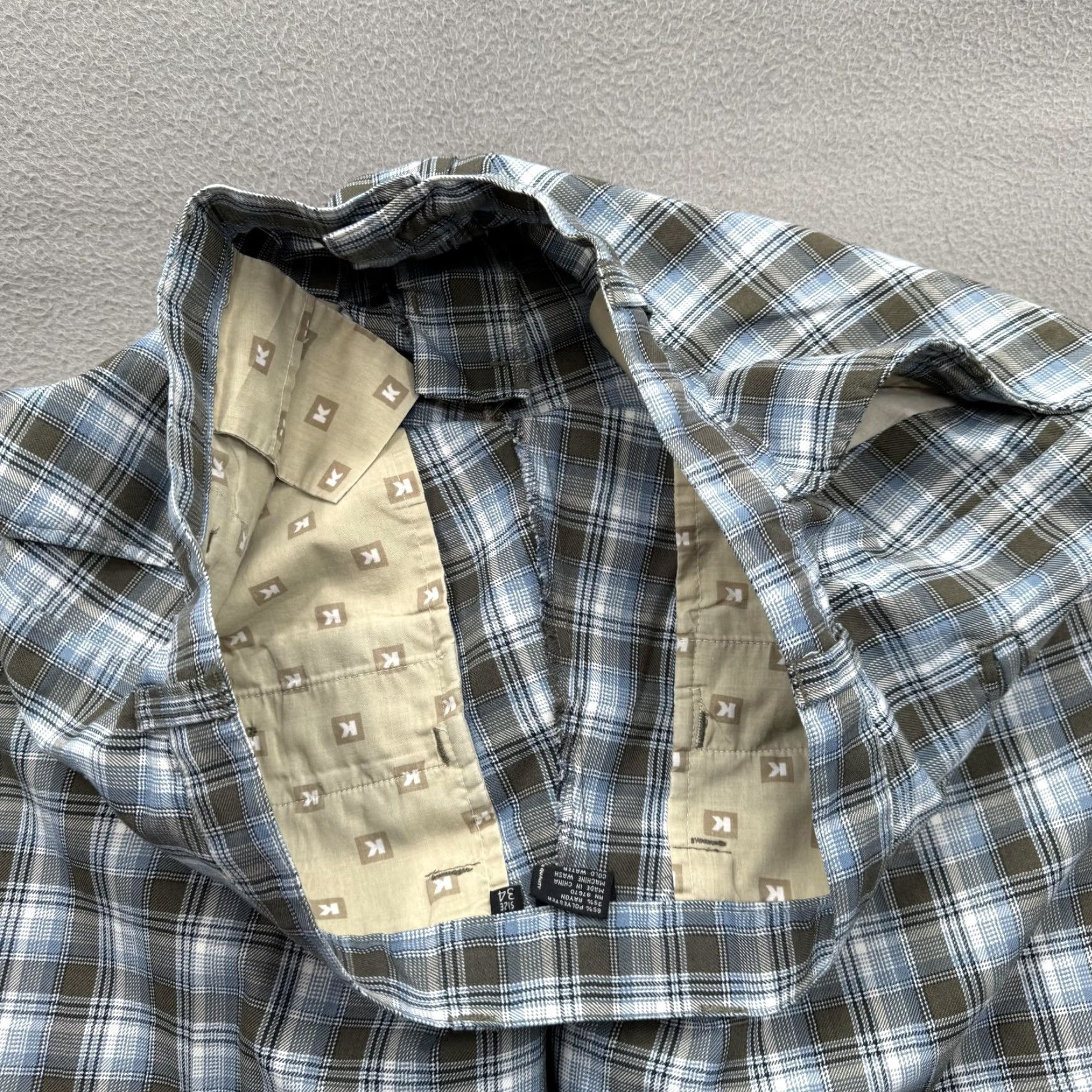 Katin Katin Shorts Mens 34 Blue Plaid Chino Polyester Rayon Casual Pockets Summer Size US 34 / EU 50 - 8 Thumbnail