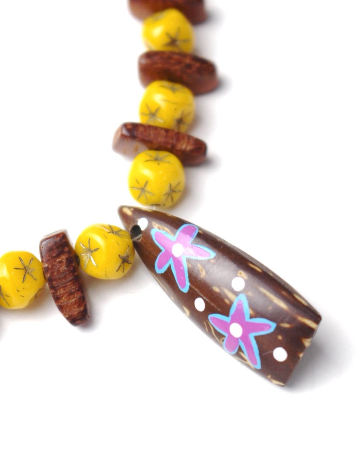 Vintage 2000S JAPANESE MADE ALOHA SURF COCONUT SUNSET NECKLACE Size ONE SIZE - 2 Thumbnail