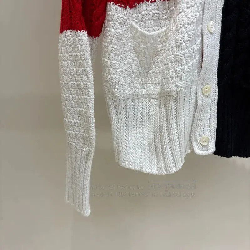 Thom Browne Thom Browne Women's Fall Cardigan in White . Size S / US 4 / IT 40 - 4 Thumbnail