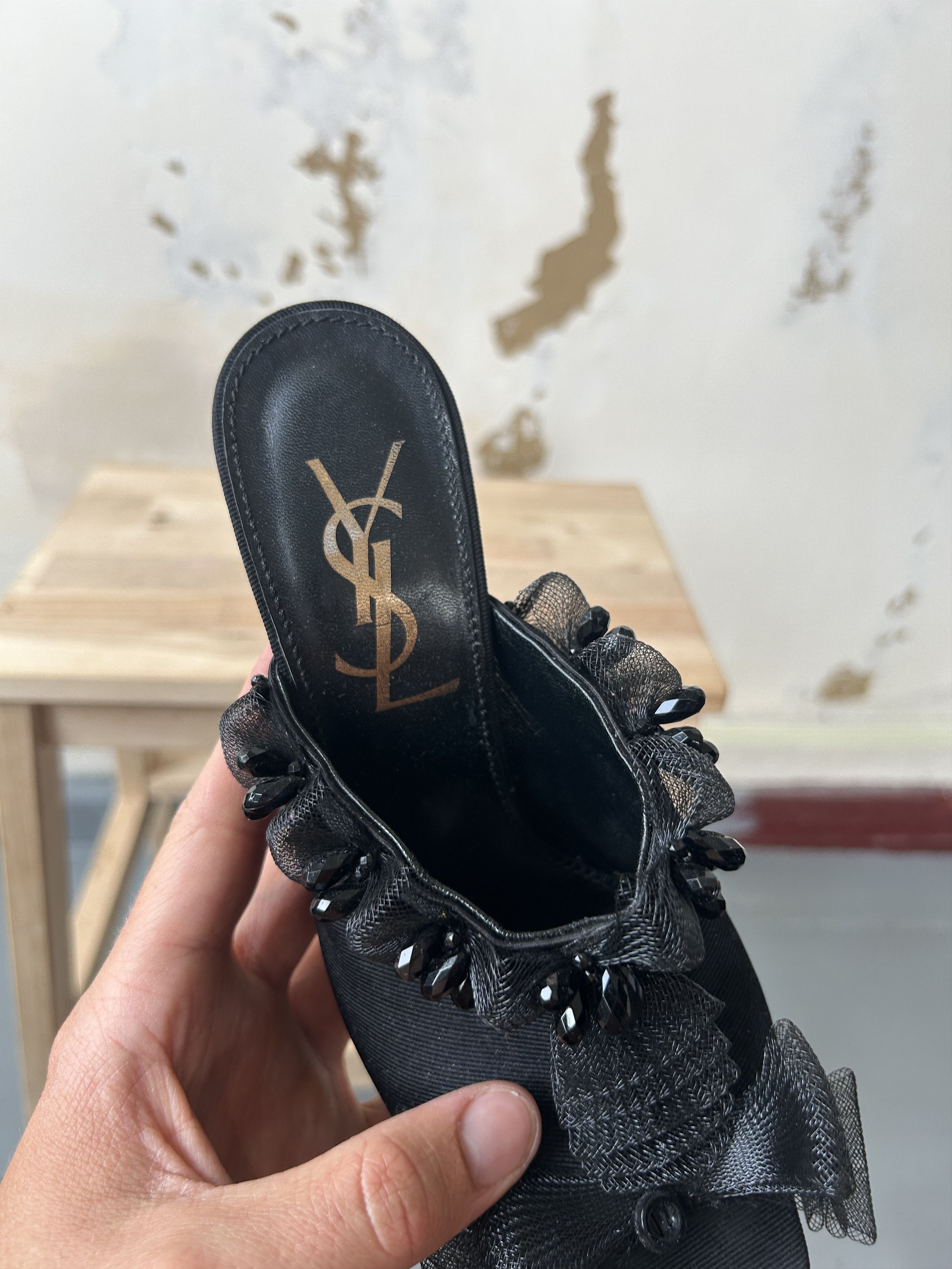 Designer × Yves Saint Laurent YSL Yves Saint Laurent Heels sandals Size US 8 / IT 38 - 6 Thumbnail