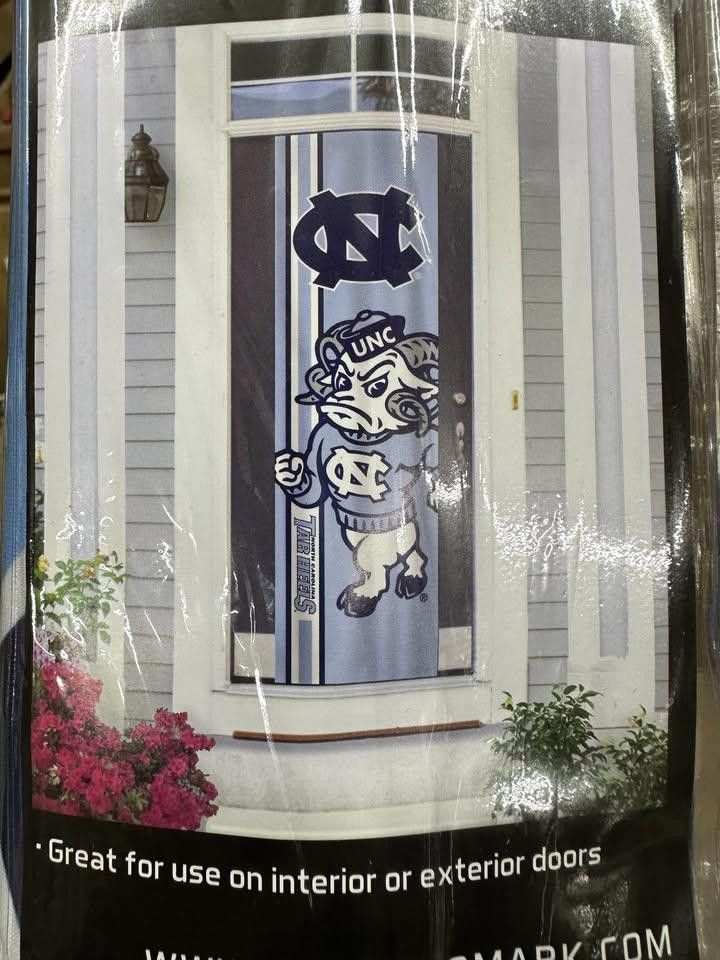 Designer Carolina Tar Heels UNC Door Banner NCAA Size ONE SIZE - 2 Thumbnail