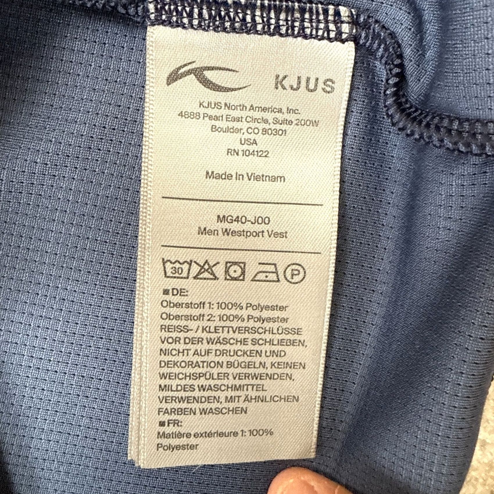 KJUS KJUS Westport Vest Mens XL Navy Blue Golf Performance UPF 50 Quick Dry Travel Windbreaker Short Zip Pockets Lightweight Size US XL / EU 56 / 4 - 7 Thumbnail