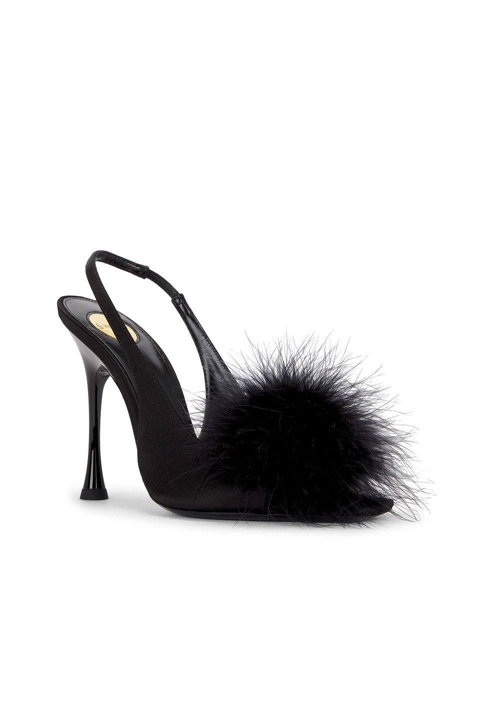 Saint Laurent Paris o1tr1nto0326 805757 Paradis Sandals In Satin And Feathers Size US 6 / IT 36 - 2 Thumbnail