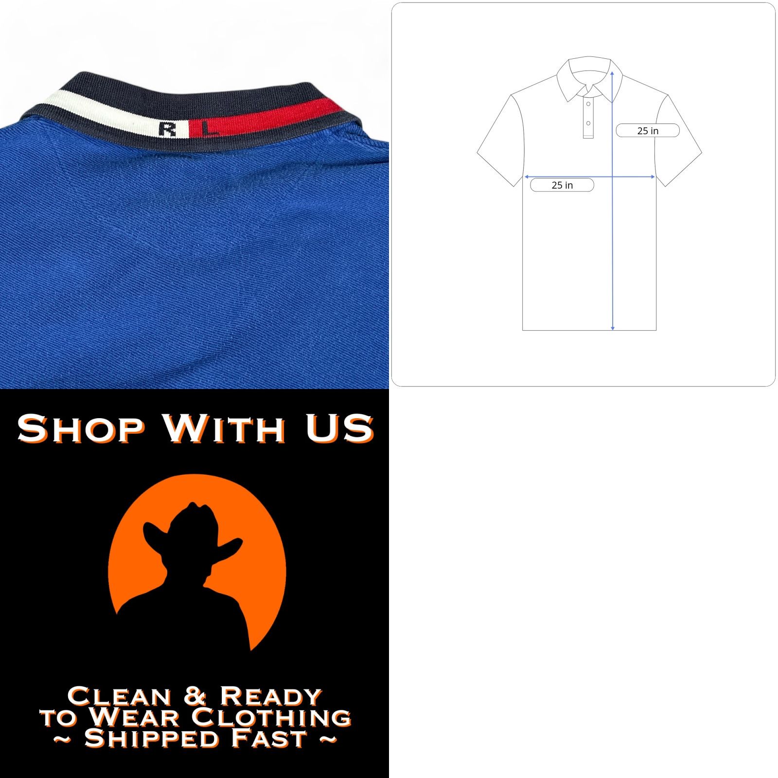 Ralph Lauren VINTAGE Chaps Ralph Lauren Golf Polo Shirt Blue 90s Adult LARGE Shirt Pocket Short Sleeve Mens Size US L / EU 52-54 / 3 - 8 Thumbnail
