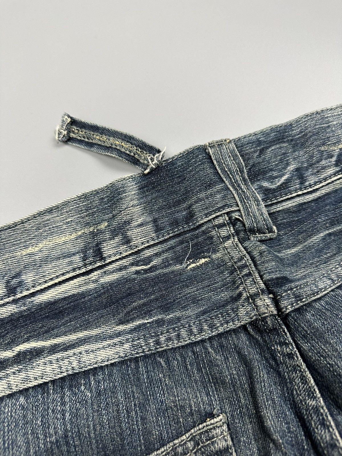 If Six Was Nine Distressed Flared Denim Jack Serika Britain Skull Bones Size US 34 / EU 50 - 14 Thumbnail