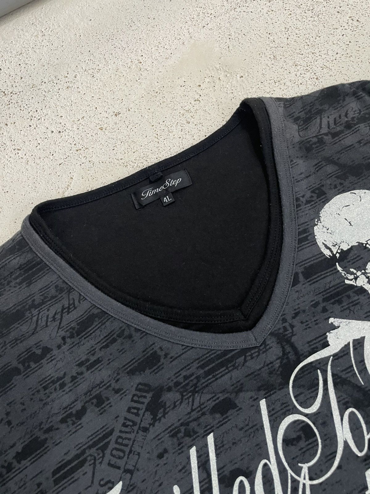 Hysteric Glamour Timestep Layer Y2K Emo Skull Affliction Wording Size US XXL / EU 58 / 5 - 10 Thumbnail