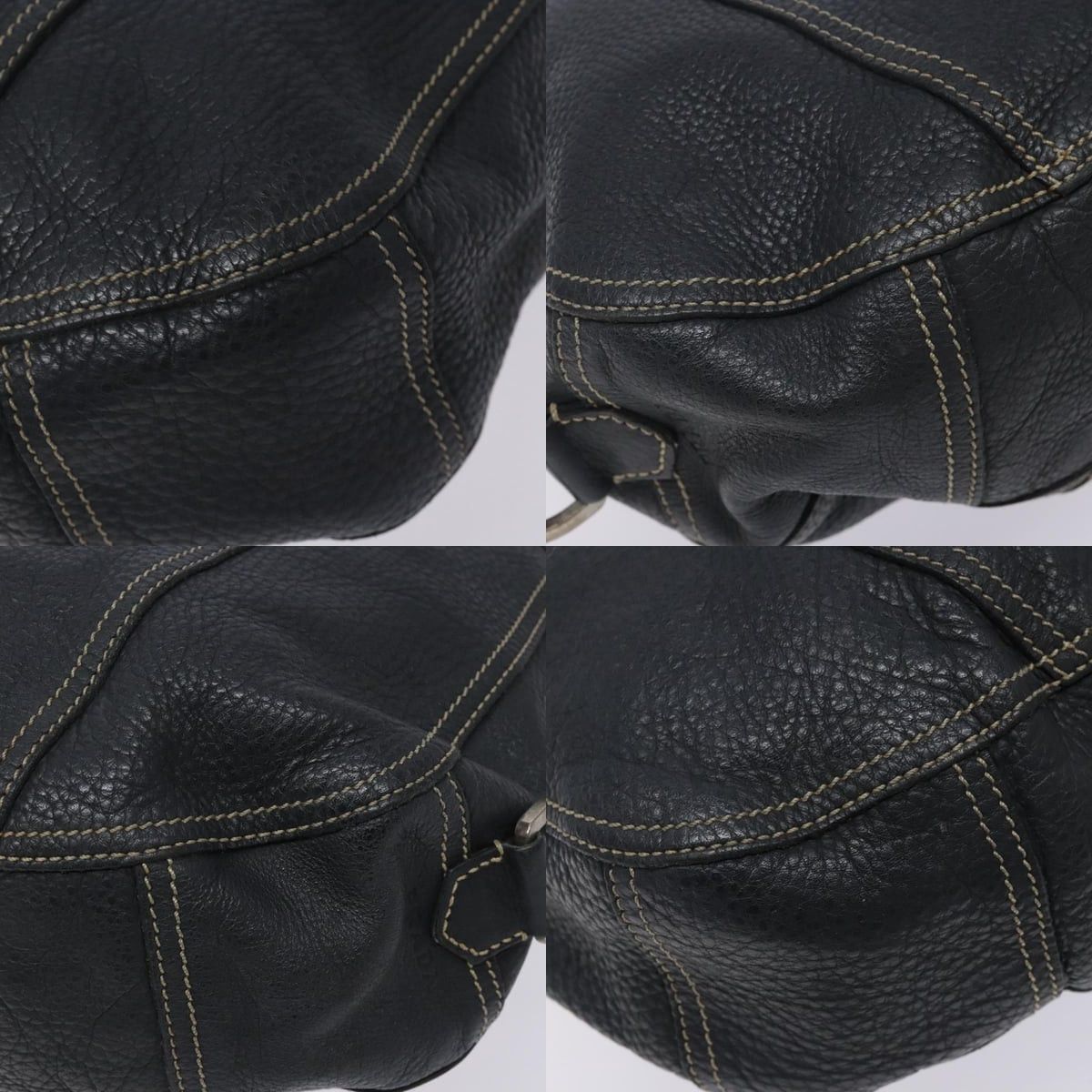 Prada PRADA Shoulder Bag Leather Navy Silver Size ONE SIZE - 10 Thumbnail