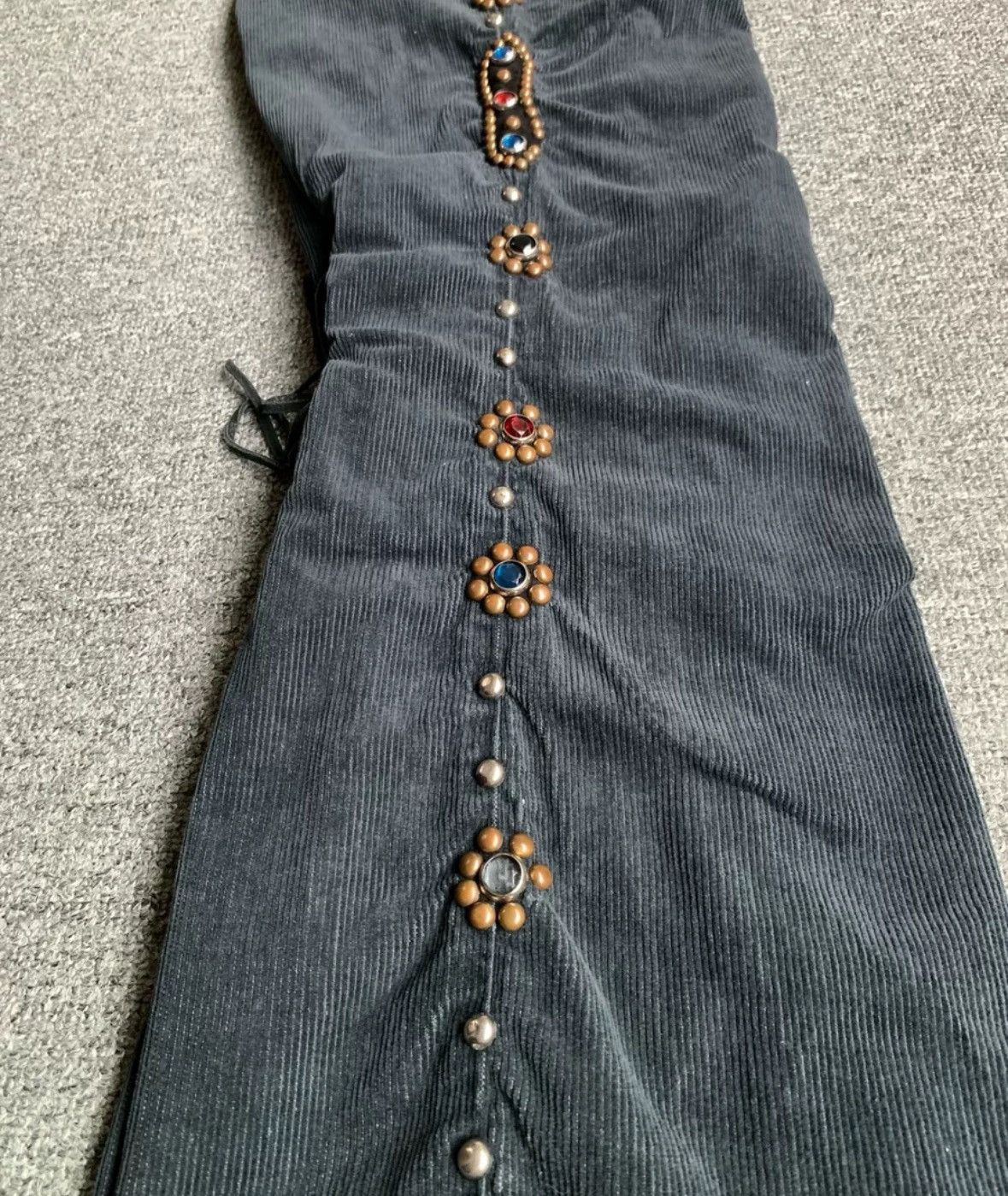 Kapital Kapital Corduroy Gemstone Pants Drawstring Bellbottom Pants Size US 32 / EU 48 - 3 Thumbnail