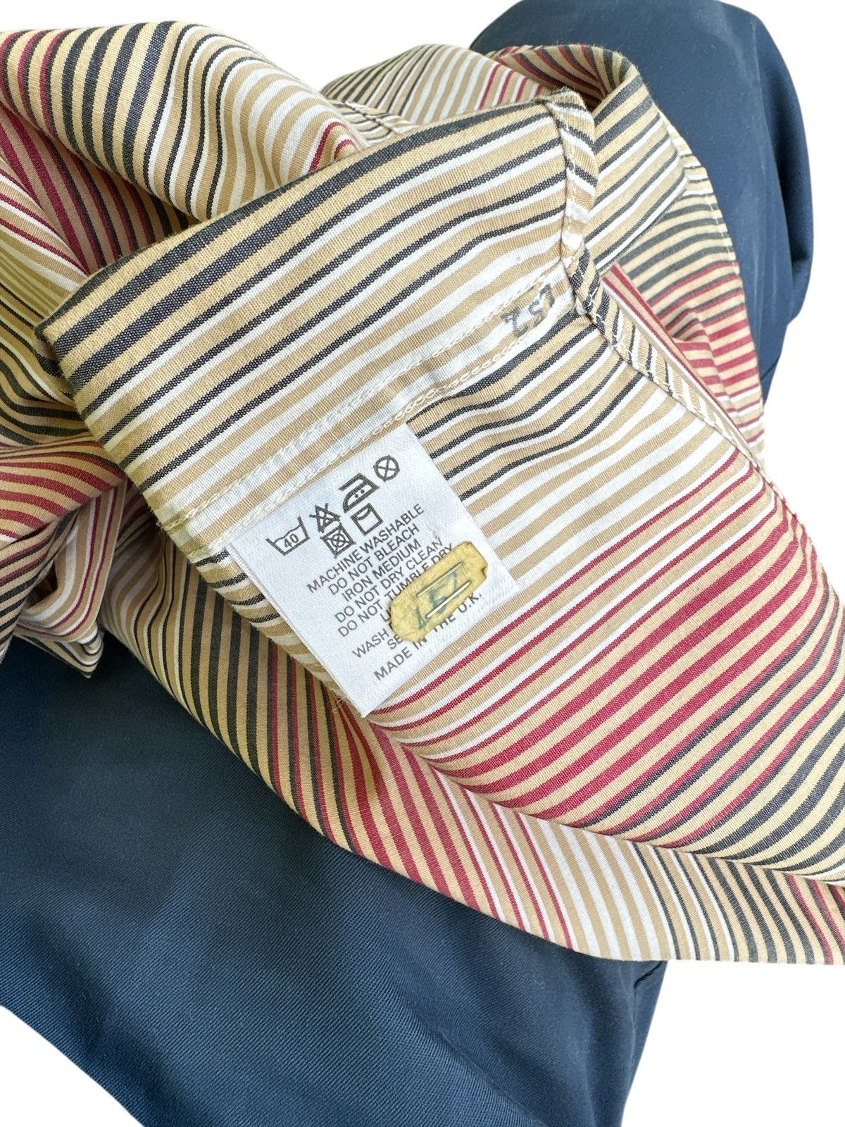 Burberry Burberry Longsleeve Stripe Polos 🎌💥 Size US XL / EU 56 / 4 - 4 Thumbnail
