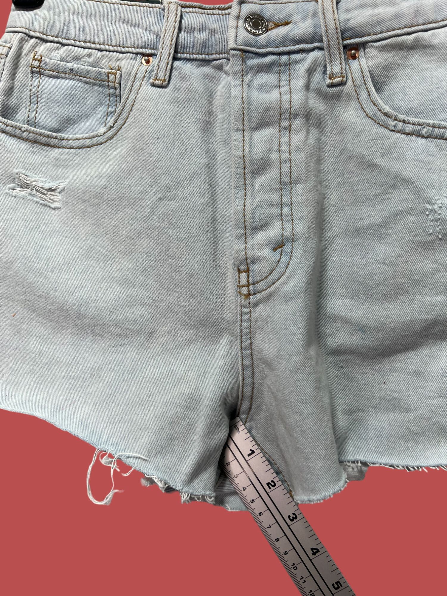 Other Wild Fable - Women's High-Rise Cut Off Jean Shorts - Light B Size 28" / US 6 / IT 42 - 7 Thumbnail