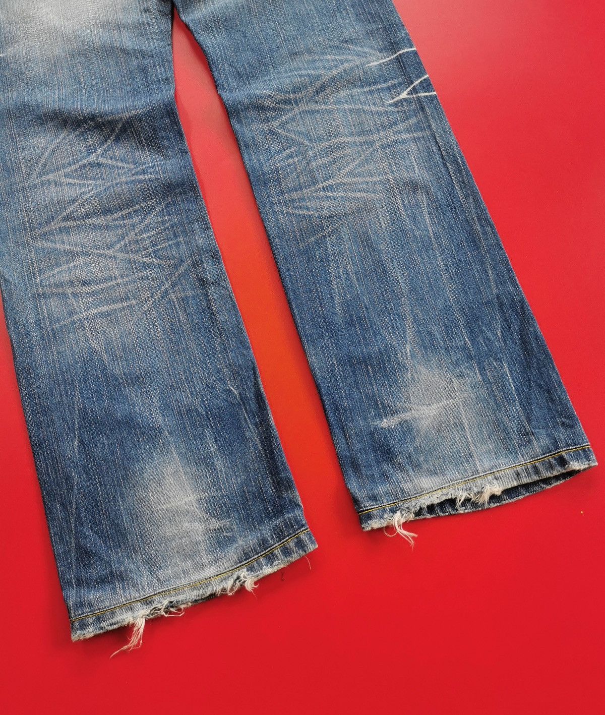 If Six Was Nine Red Pepper Red Indian Embroidery Denim Jeans Size US 32 / EU 48 - 5 Thumbnail