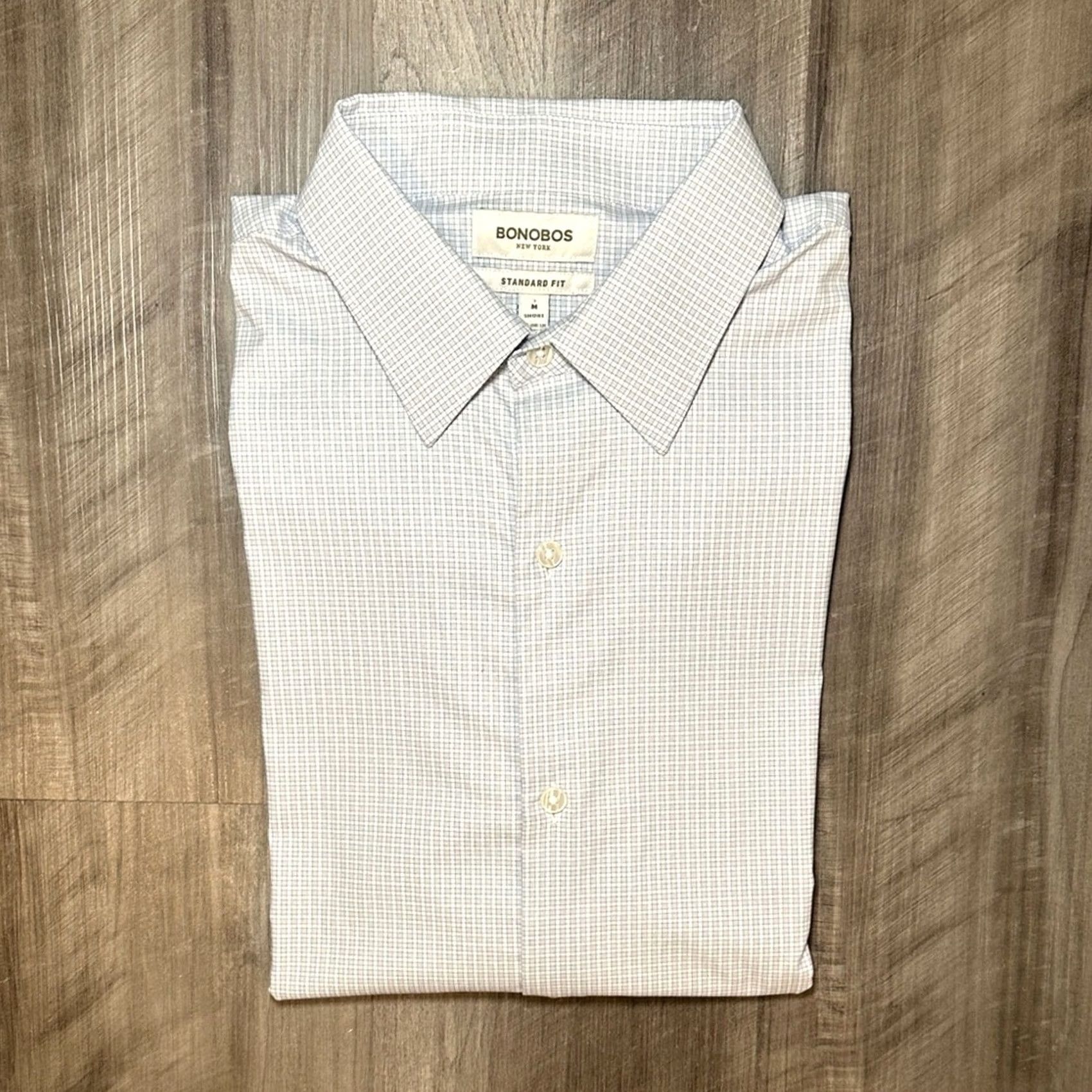 Bonobos Bonobos Tech Commuter Checkered Standard Long Sleeve Button Down - Medium Short - Purple Mens Shirt Size US M / EU 48-50 / 2 - 2 Thumbnail