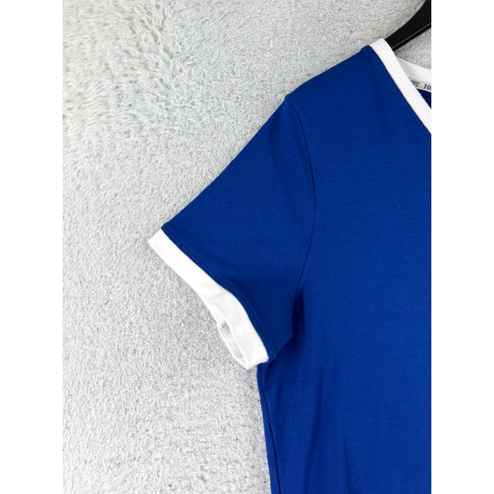 Tommy Hilfiger Tommy Hilfiger Sport Shirt Womens Large Blue V-Neck Crop Shirt Size L / US 10 / IT 46 - 3 Thumbnail