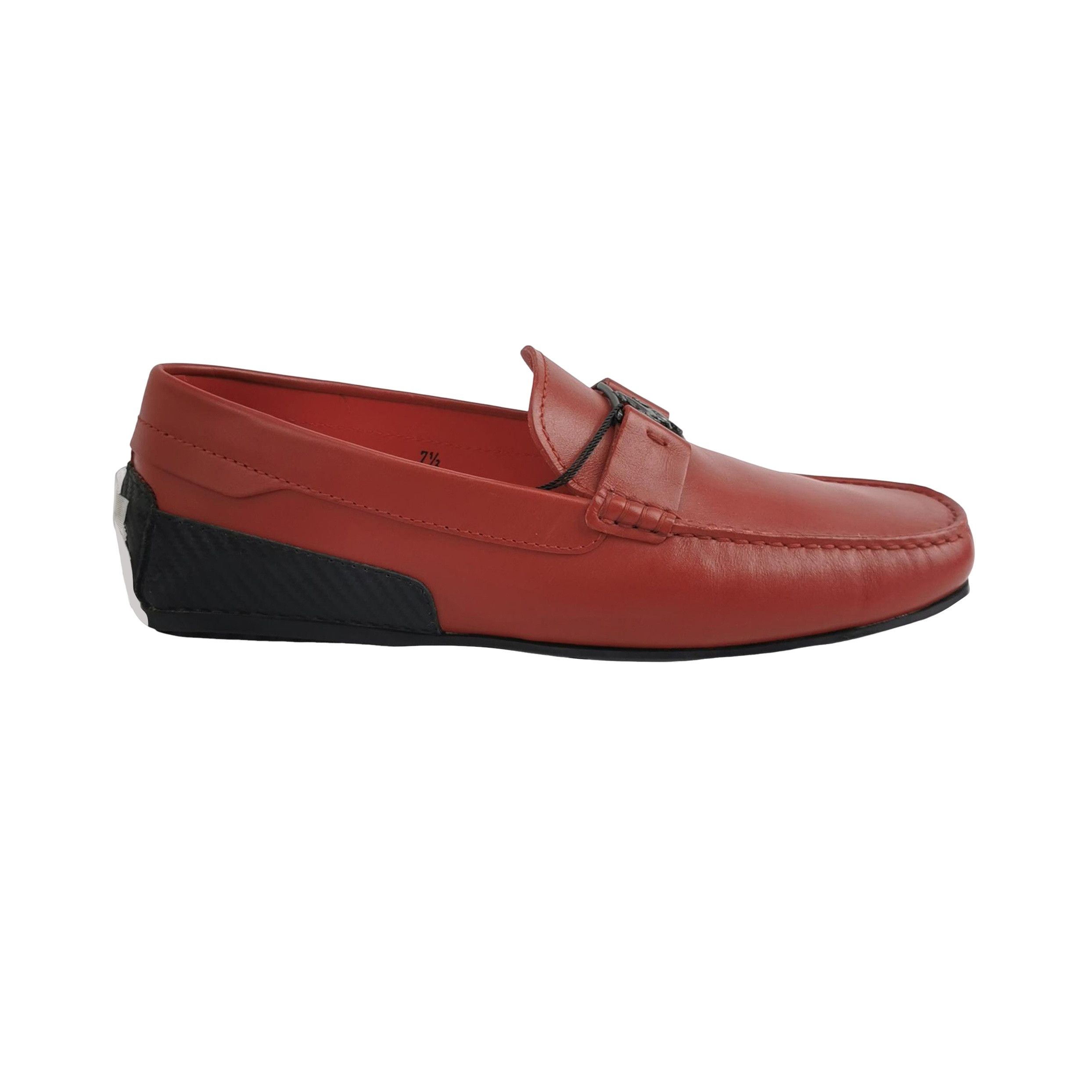 Tod's Tod's x Ferrari Red Leather Loafers UK 7.5 Size US 8 / EU 41 - 1 Thumbnail