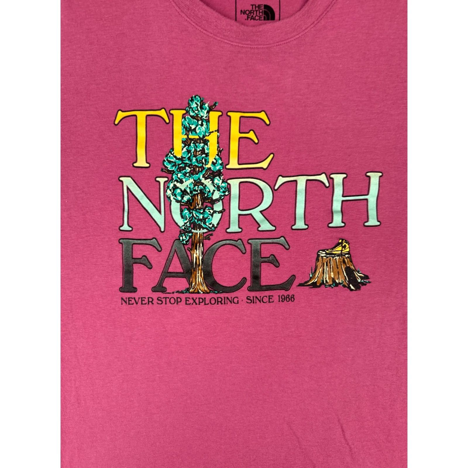 The North Face The North Face Men T-Shirt Shirt Adult Medium Pink Long Sleeve Crew Neck Cotton Blend Jersey Logo All Seasons Slimming Size US M / EU 48-50 / 2 - 6 Thumbnail
