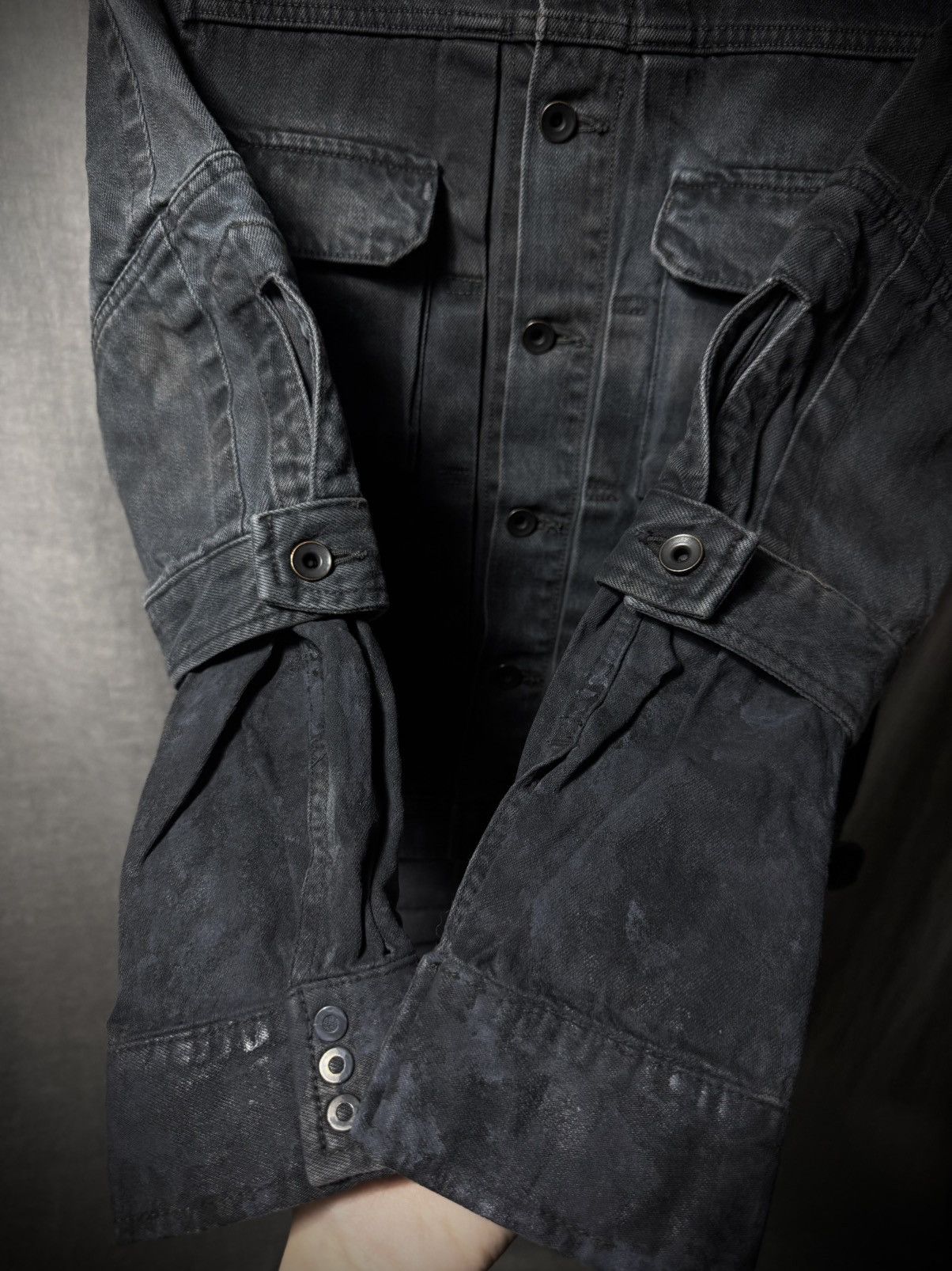 SIVA Siva 2012 Waxed Layered Multi-Panel Denim Jacket Size US S / EU 44-46 / 1 - 5 Thumbnail