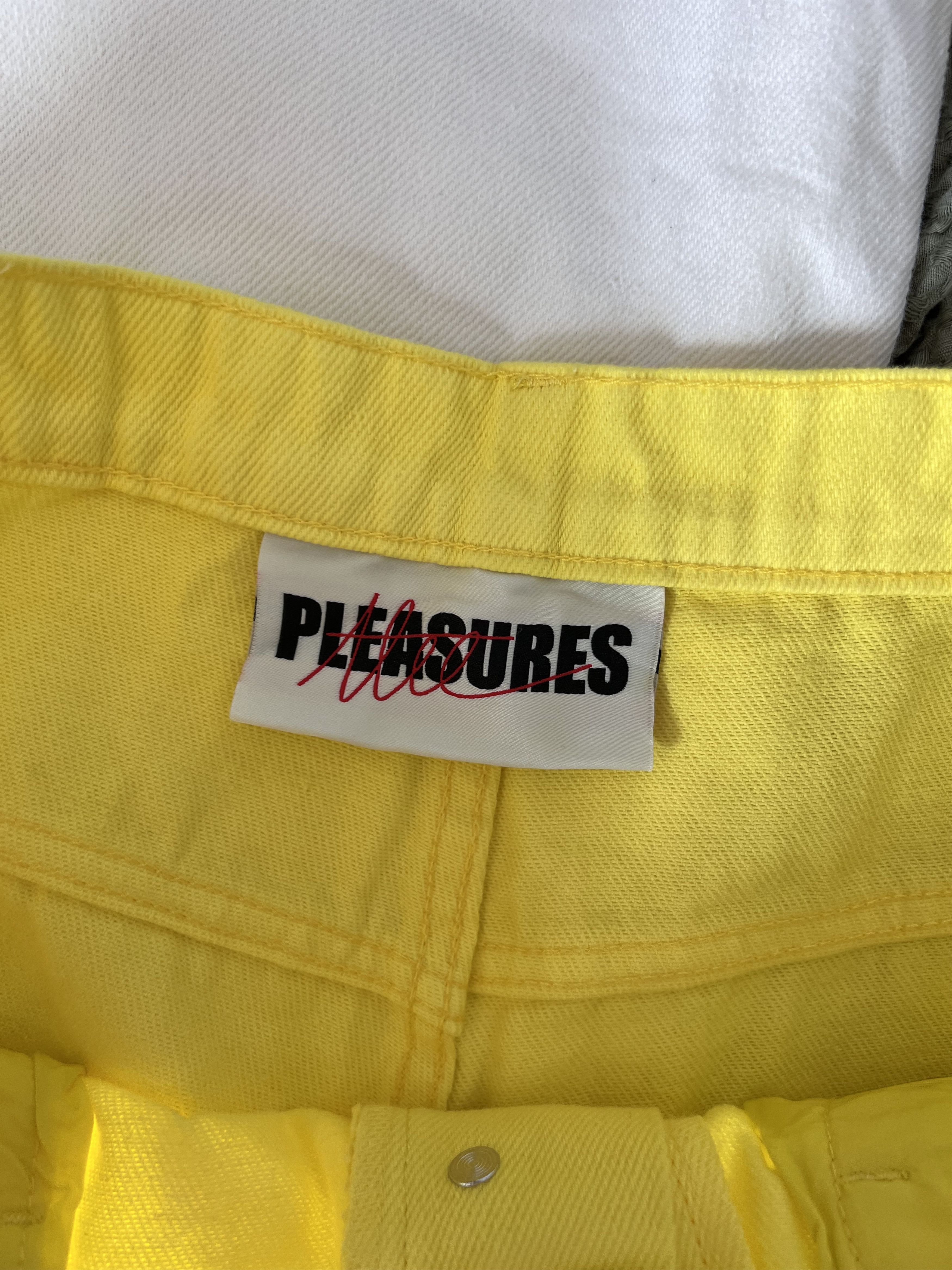 Pleasures Pleasures Austin Lee Human Eye Baggy Jeans in Yellow Size US 34 / EU 50 - 8 Thumbnail