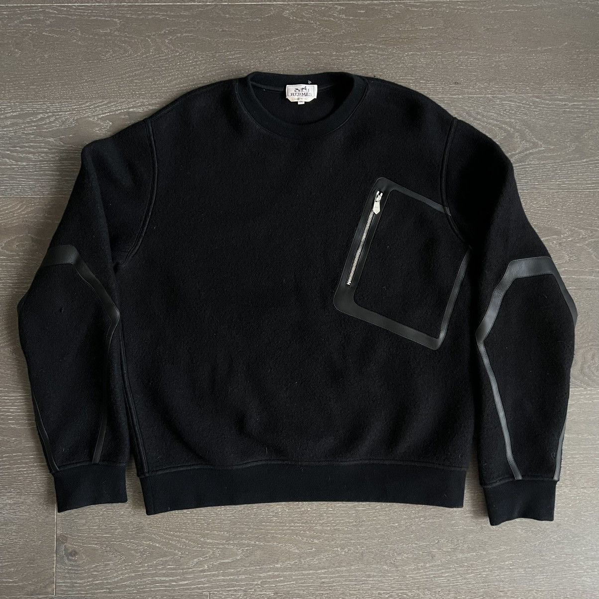 Hermes Runway Cashmere Wool Pullover Sweater Leather Accents Size US XL / EU 56 / 4 - 1 Thumbnail
