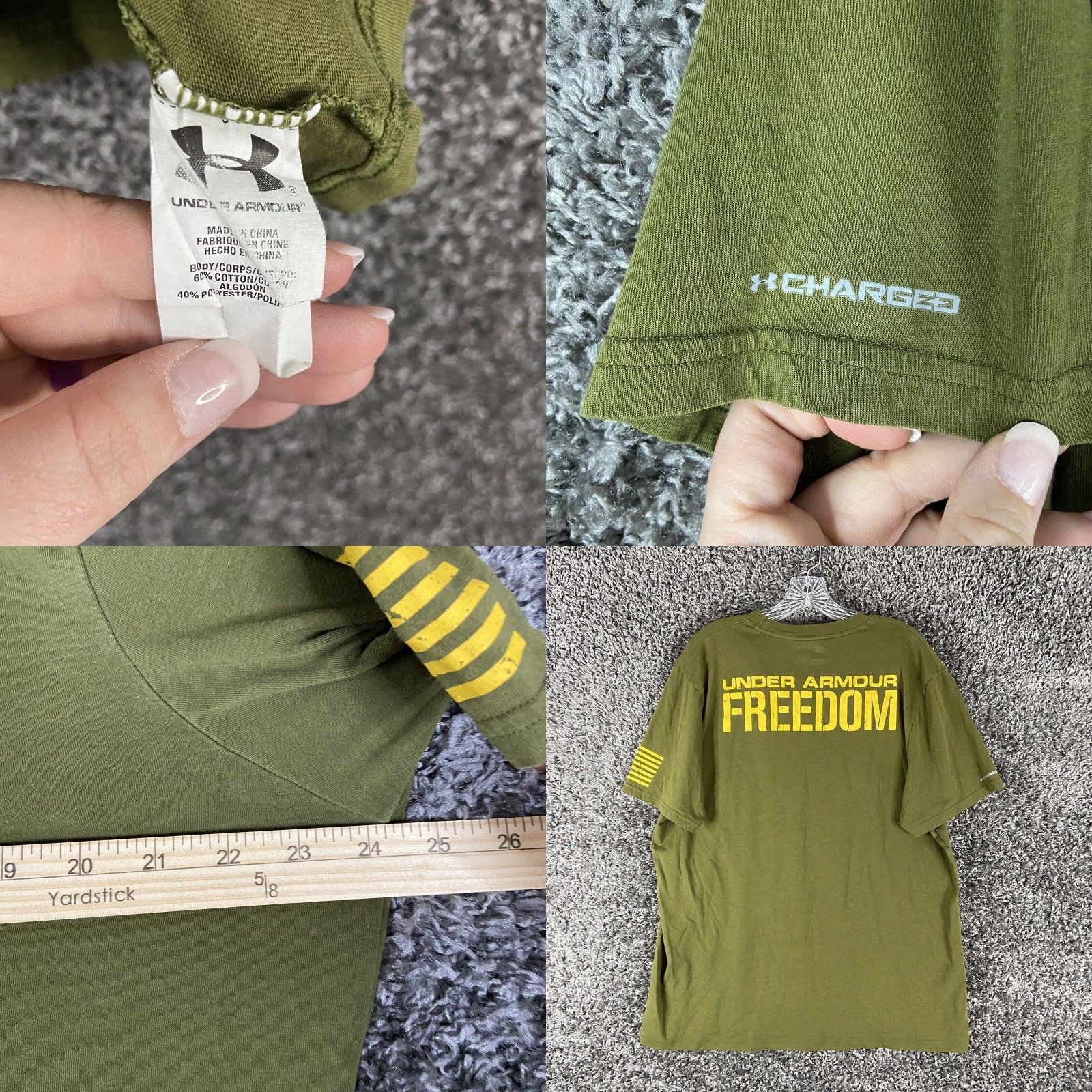 Under Armour Under Armour Graphic Tee Men's XL Green Freedom Size US XL / EU 56 / 4 - 8 Thumbnail