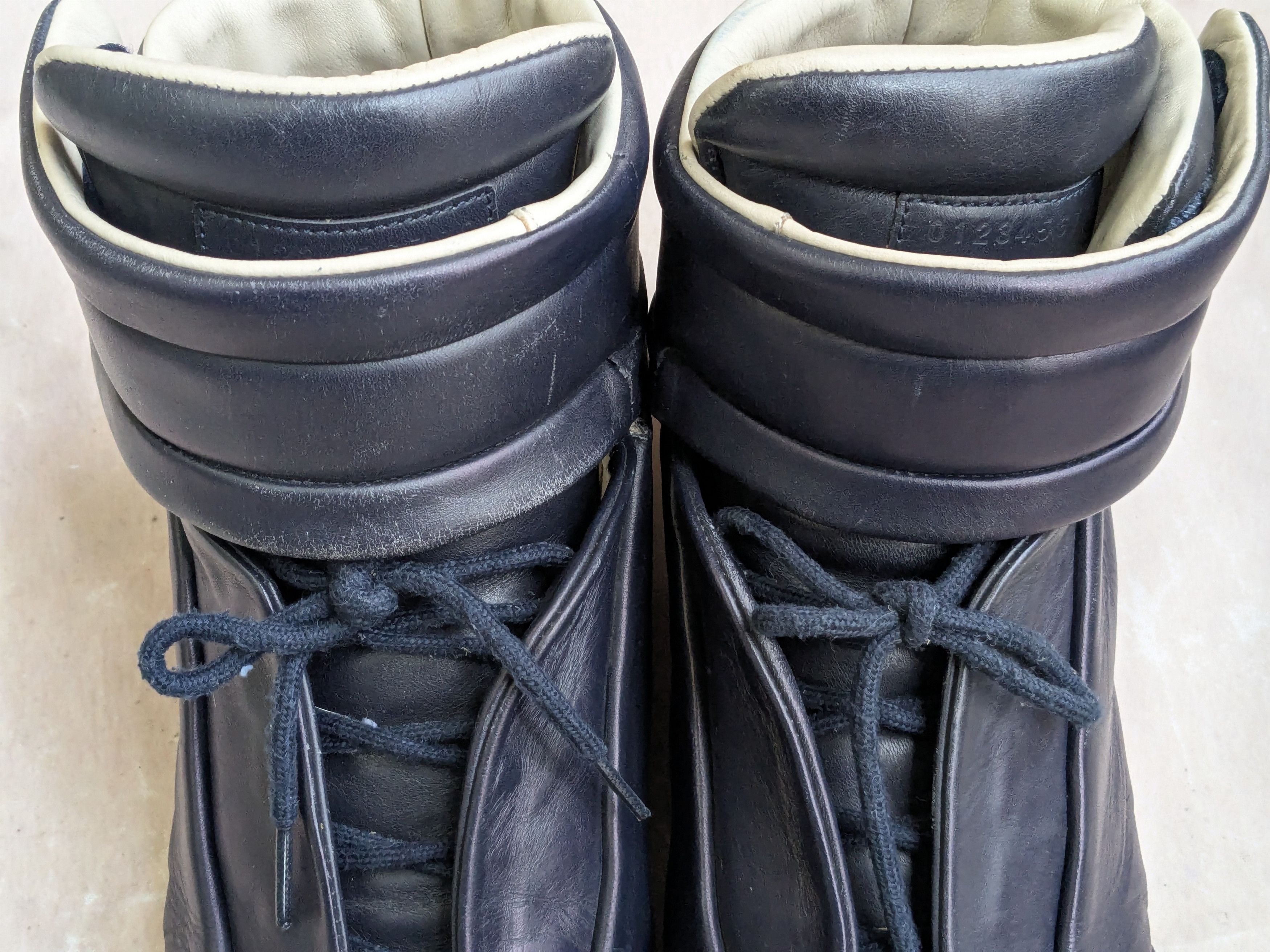Maison Margiela Maison Margiela Future Navy Blue 11 44 High Tops Leather Size US 11 / EU 44 - 3 Thumbnail