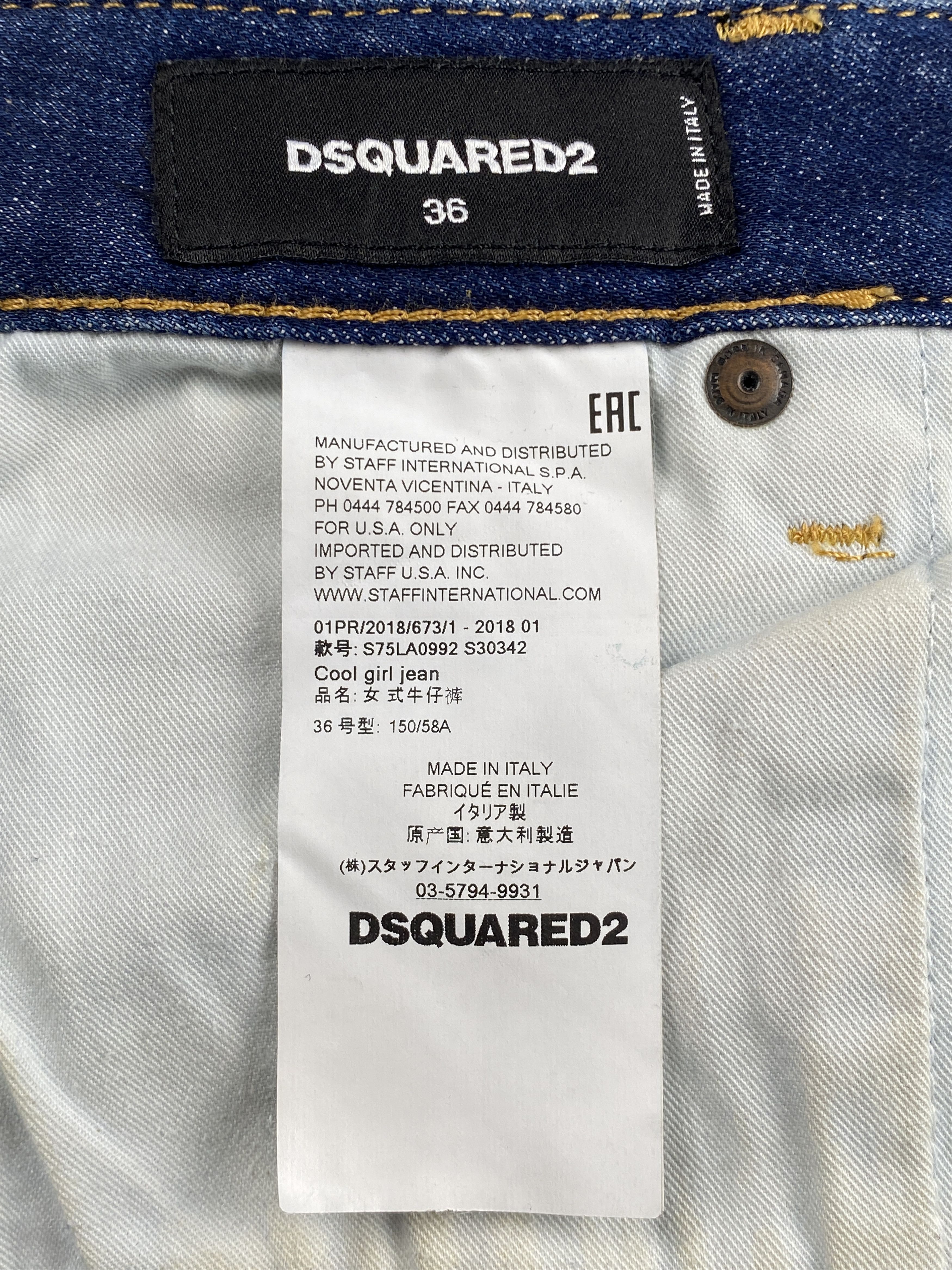 Dsquared2 Embroidered "DAN" Distressed Patch Jeans Size US 30 / EU 46 - 12 Thumbnail