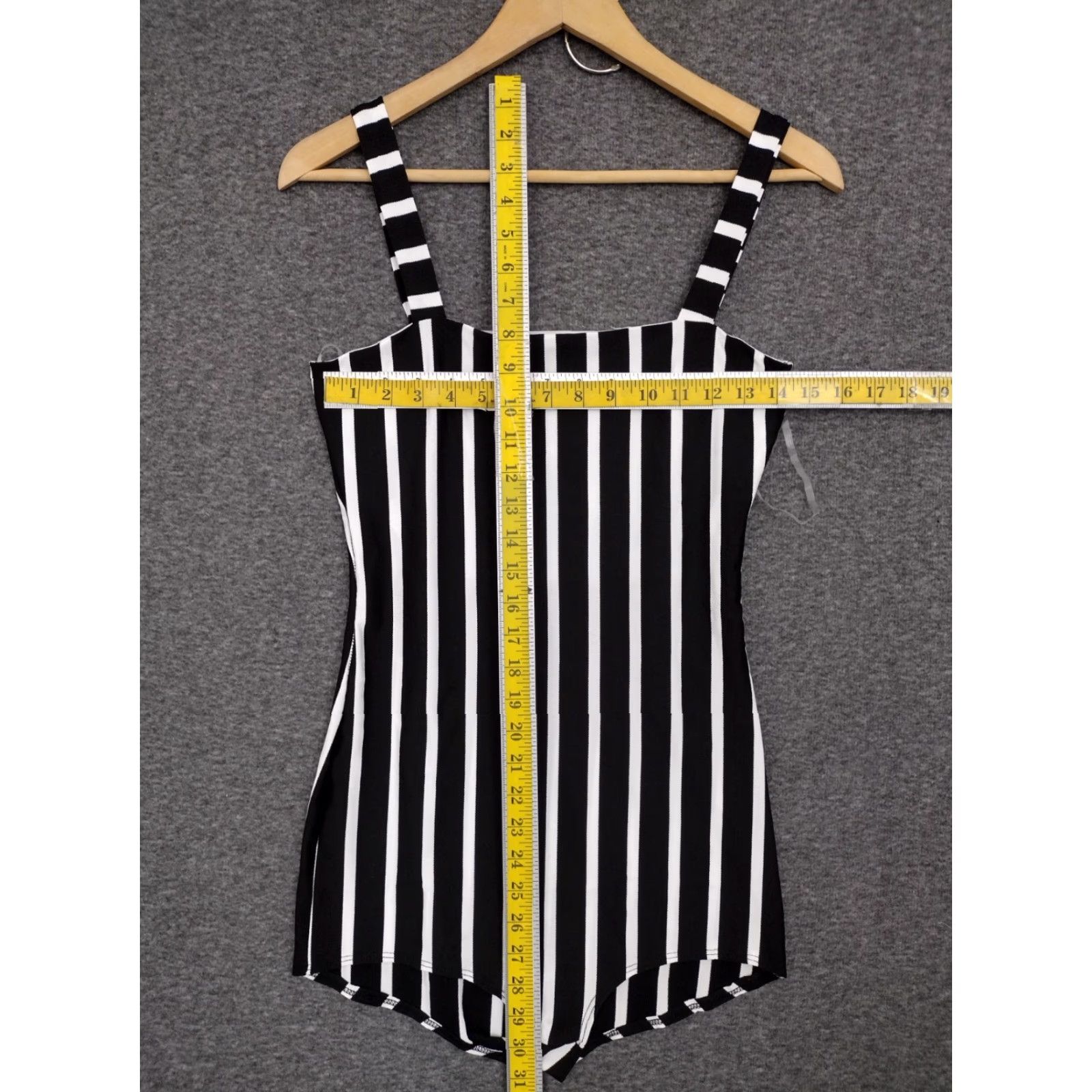 Vintage Codigo One Piece Swimsuit Women's Striped Black/White Size L Size ONE SIZE - 4 Thumbnail