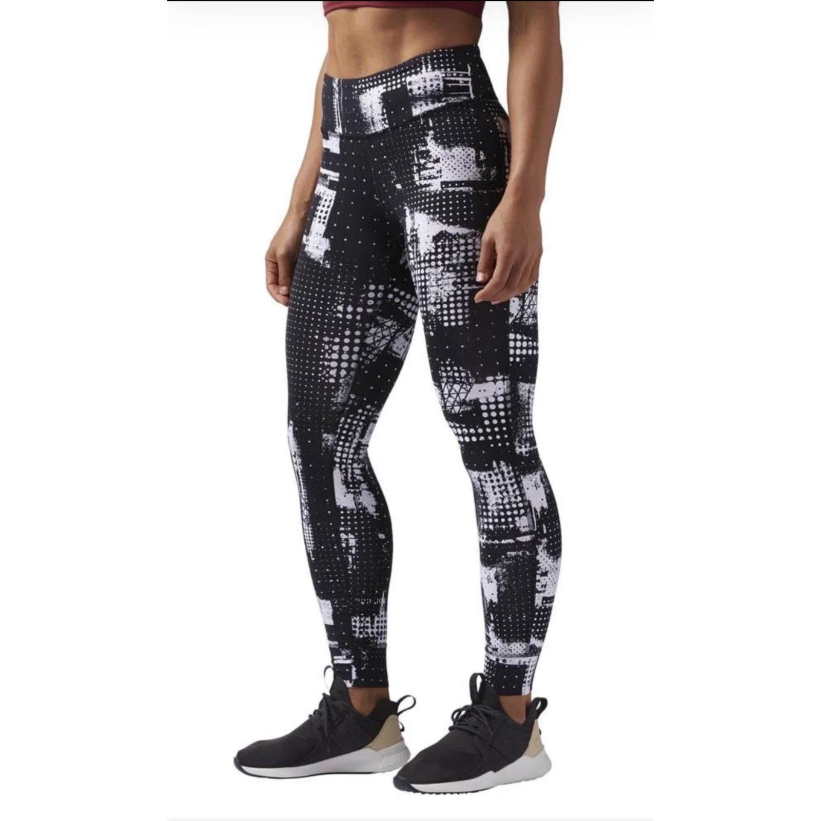 The North Face The North Face Black Abstract Pattern Womens Leggings Sz M Size 27" / US 4 / IT 40 - 1 Thumbnail